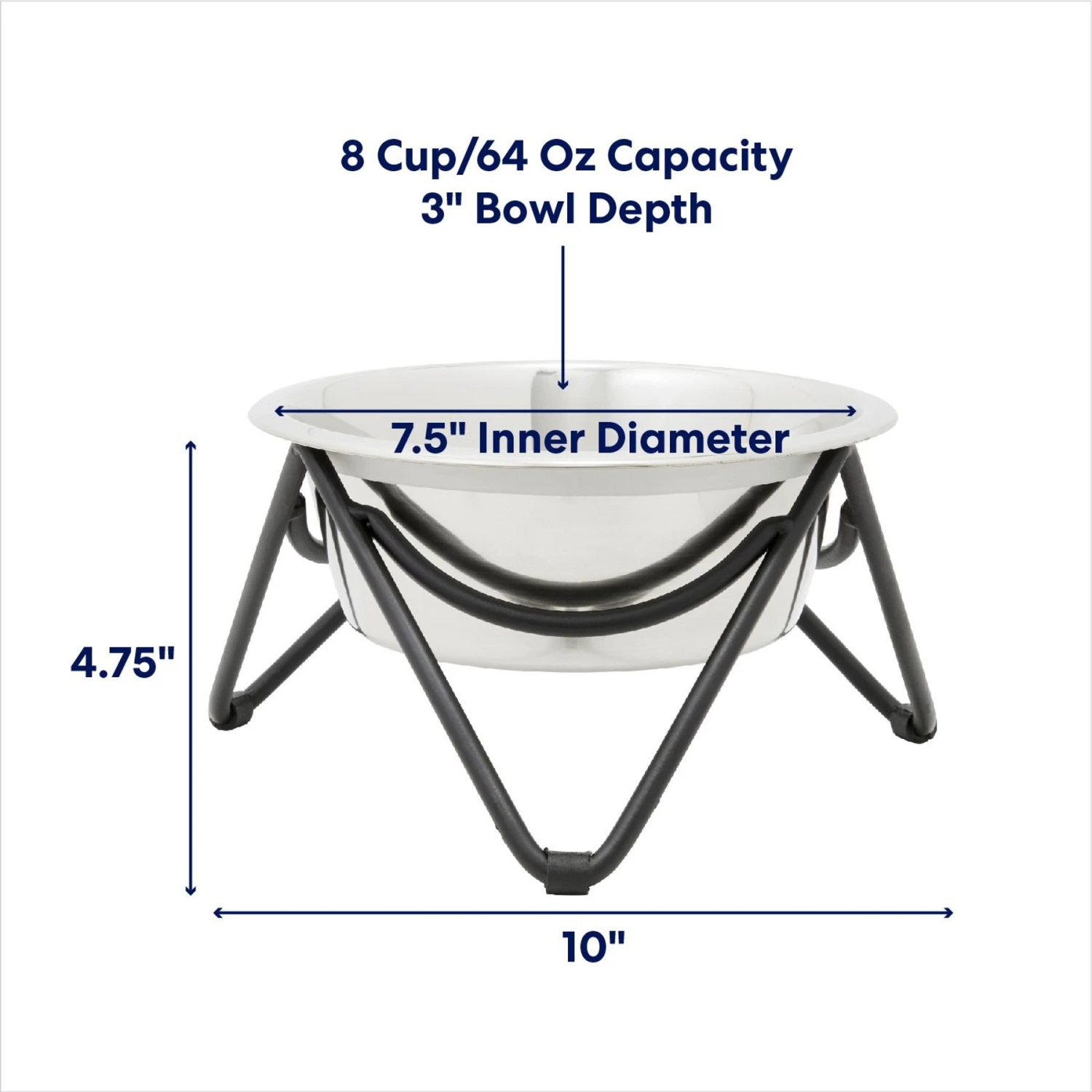 Frisco Triangle Iron Non-Skid Elevated Dog & Cat Bowl - Image 2