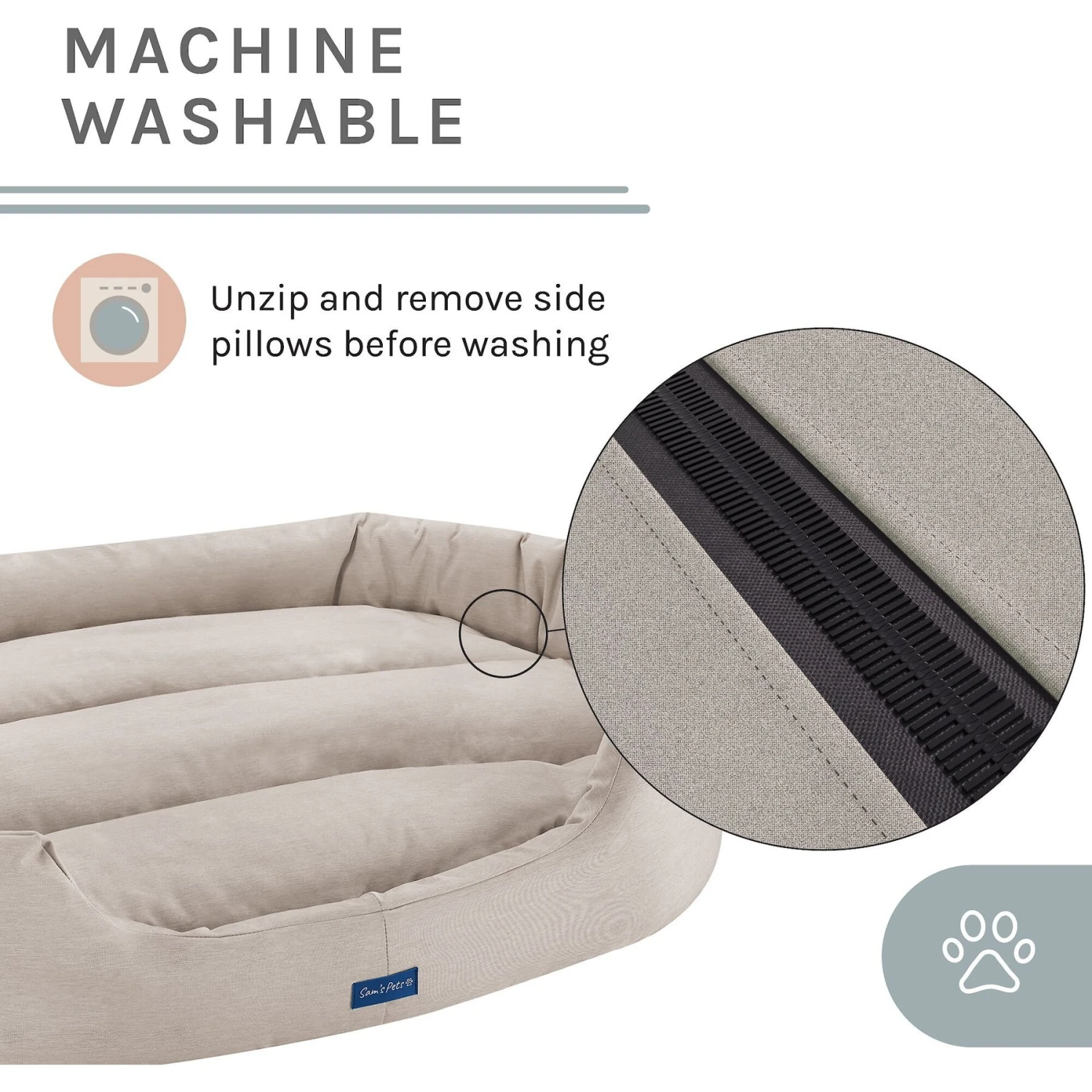 Sam's Pets Missy Round Dog Bed - Image 4