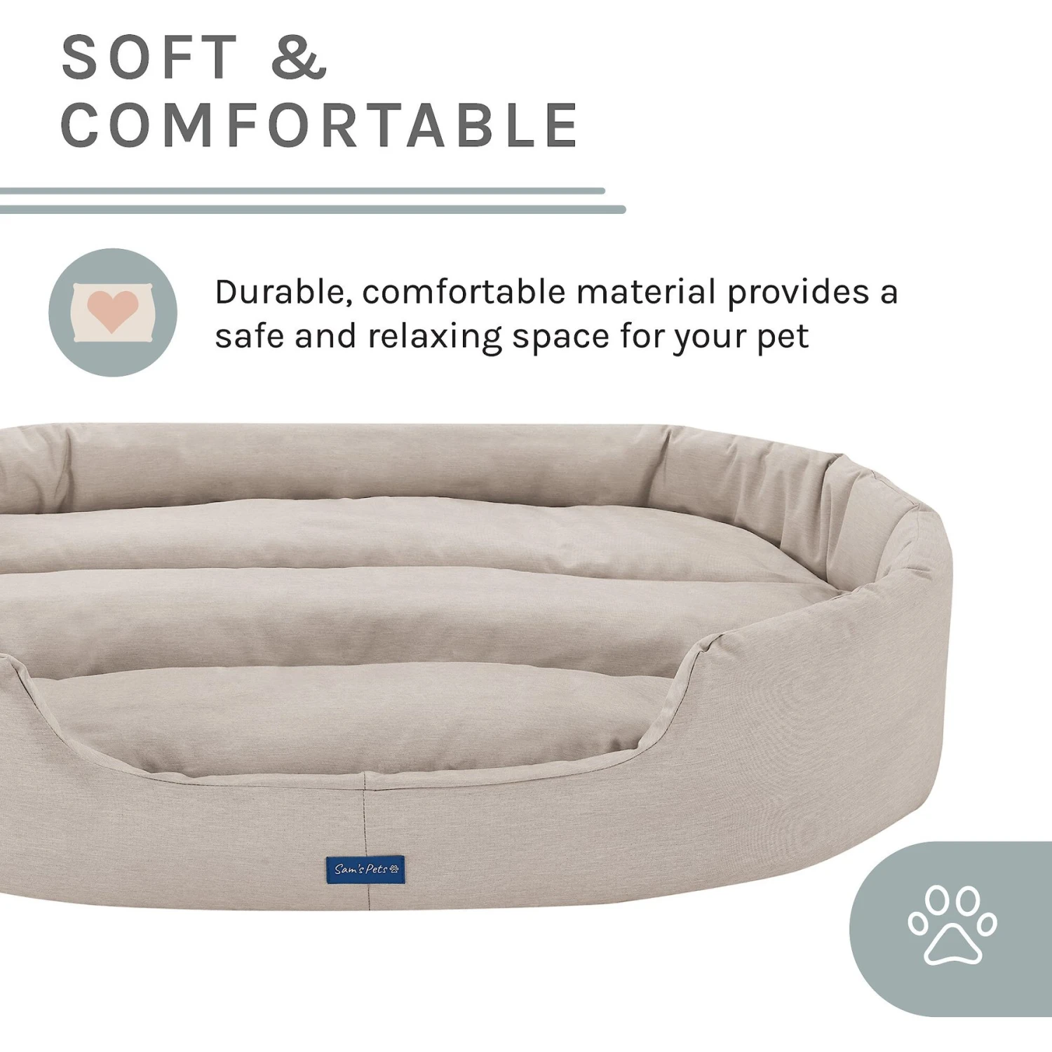Sam's Pets Missy Round Dog Bed - Image 7