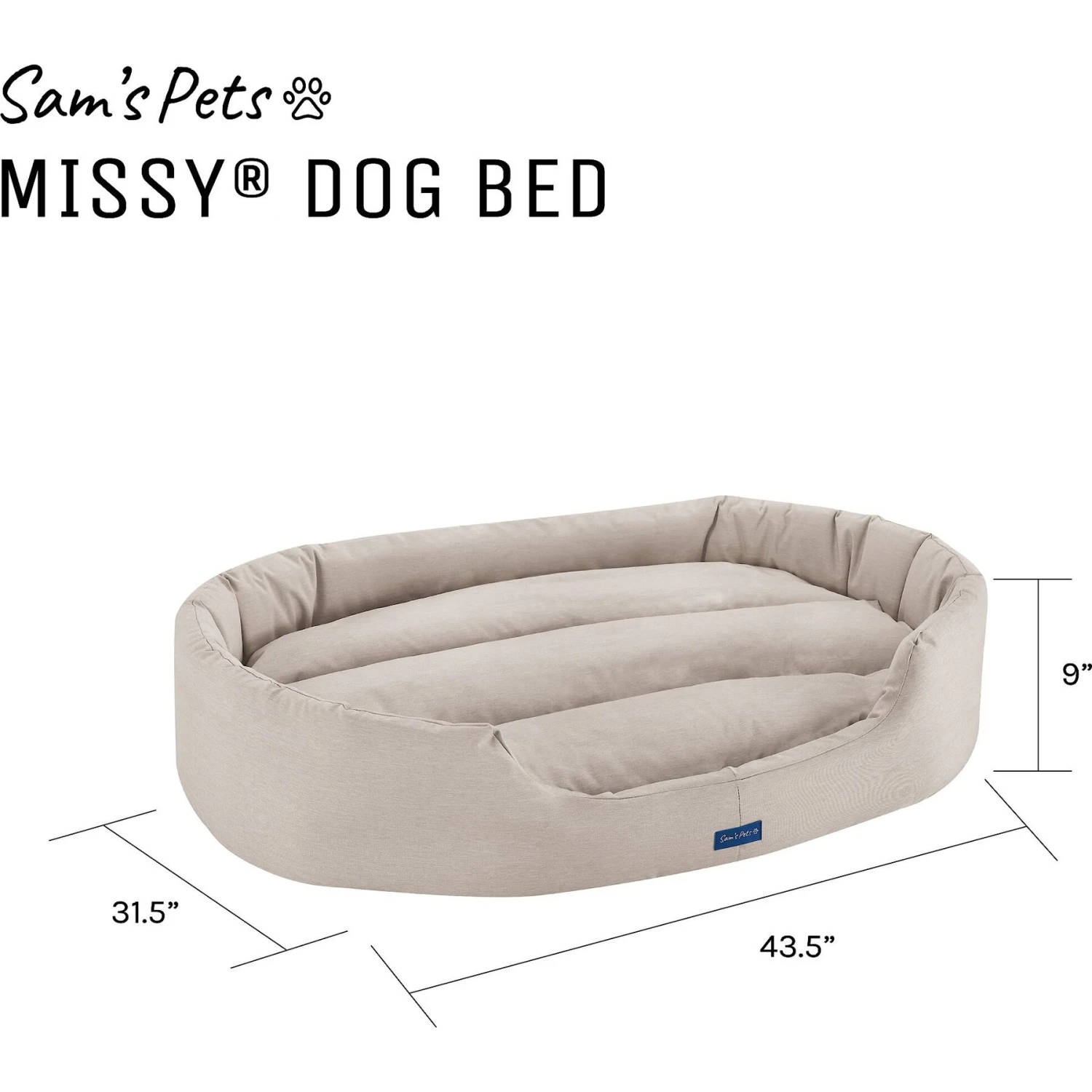 Sam's Pets Missy Round Dog Bed - Image 9