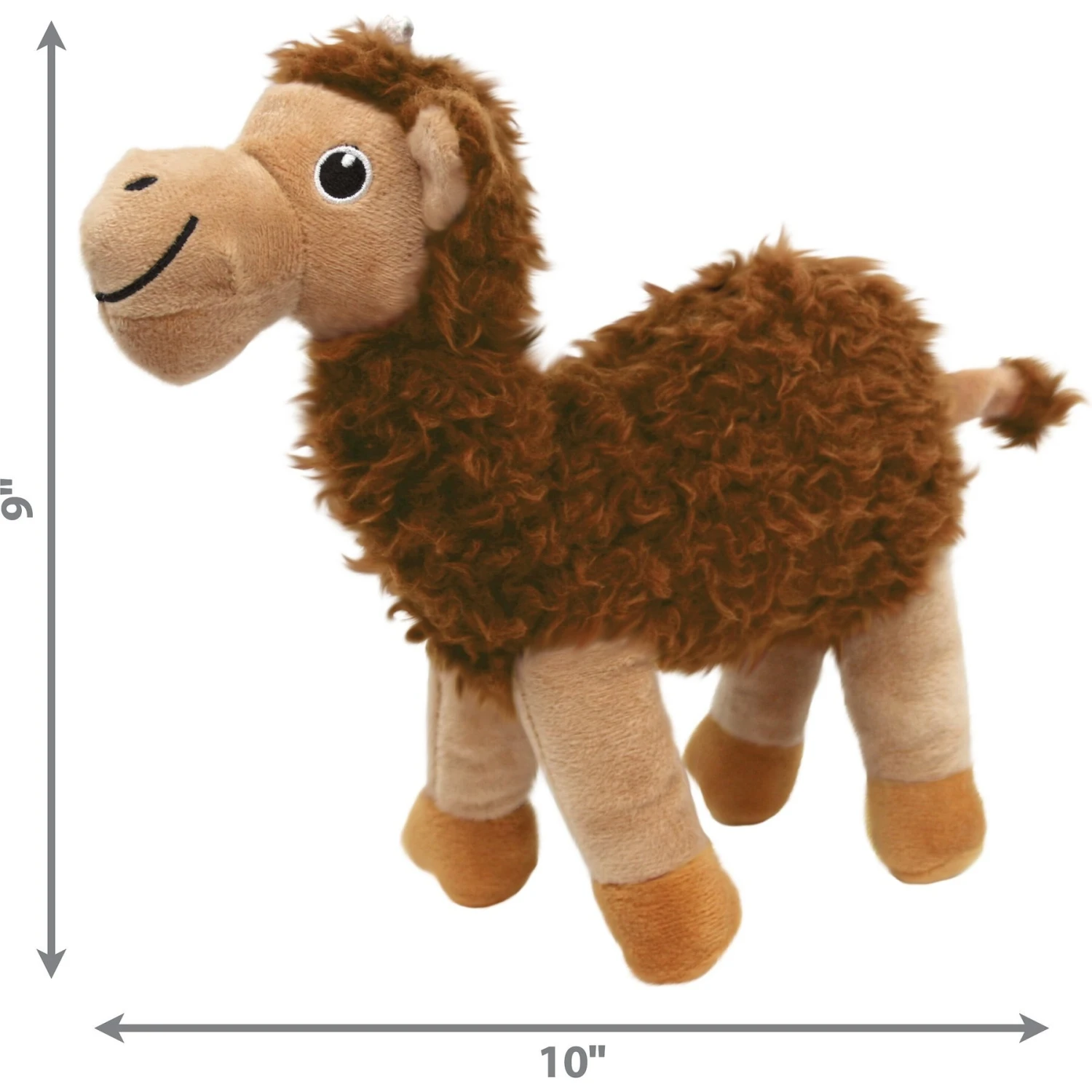 KONG Shakers Passports Camel Squeaky Plush Dog Toy, Medium - Image 2