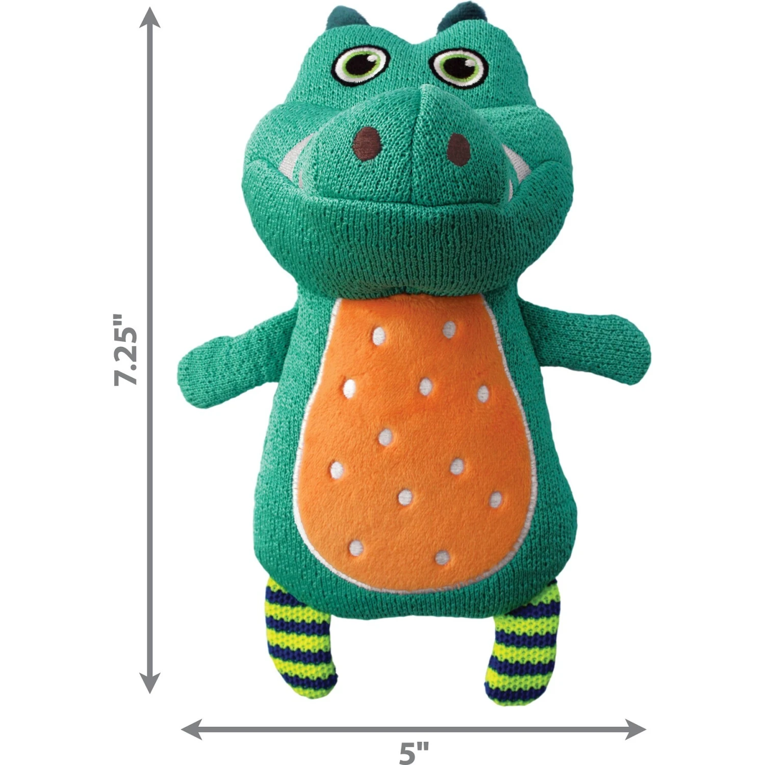 KONG Whoopz Gator Squeaky Plush Dog Toy - Image 2