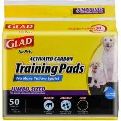 Glad Activated Carbon Jumbo Sized Dog Training Pads
