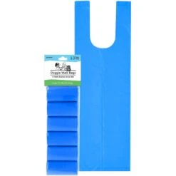 Doggie Walk Bags Baby Powder Scented Tie Handle Dog Poop Bags, Blue, 72 Count