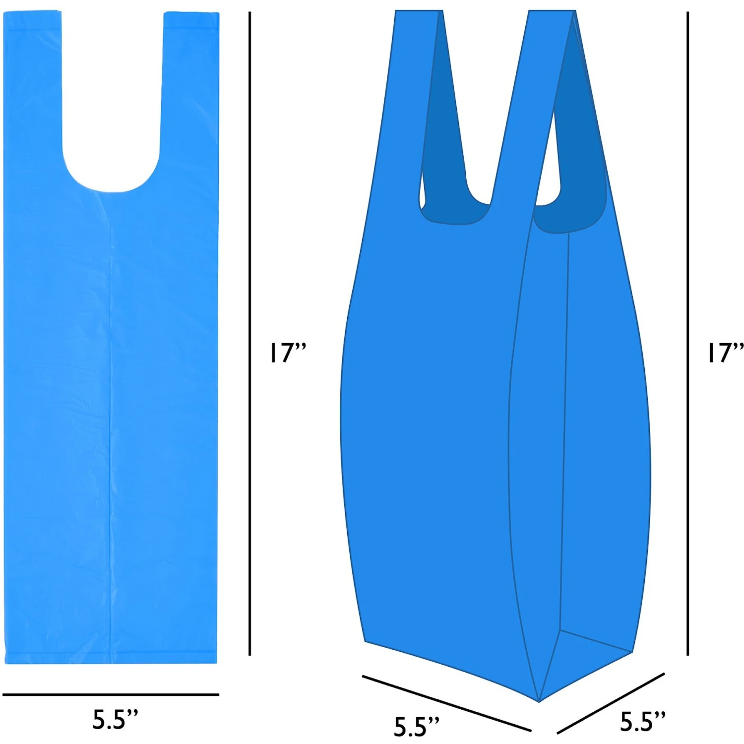 Doggie Walk Bags Baby Powder Scented Tie Handle Dog Poop Bags, Blue, 72 Count - Image 3