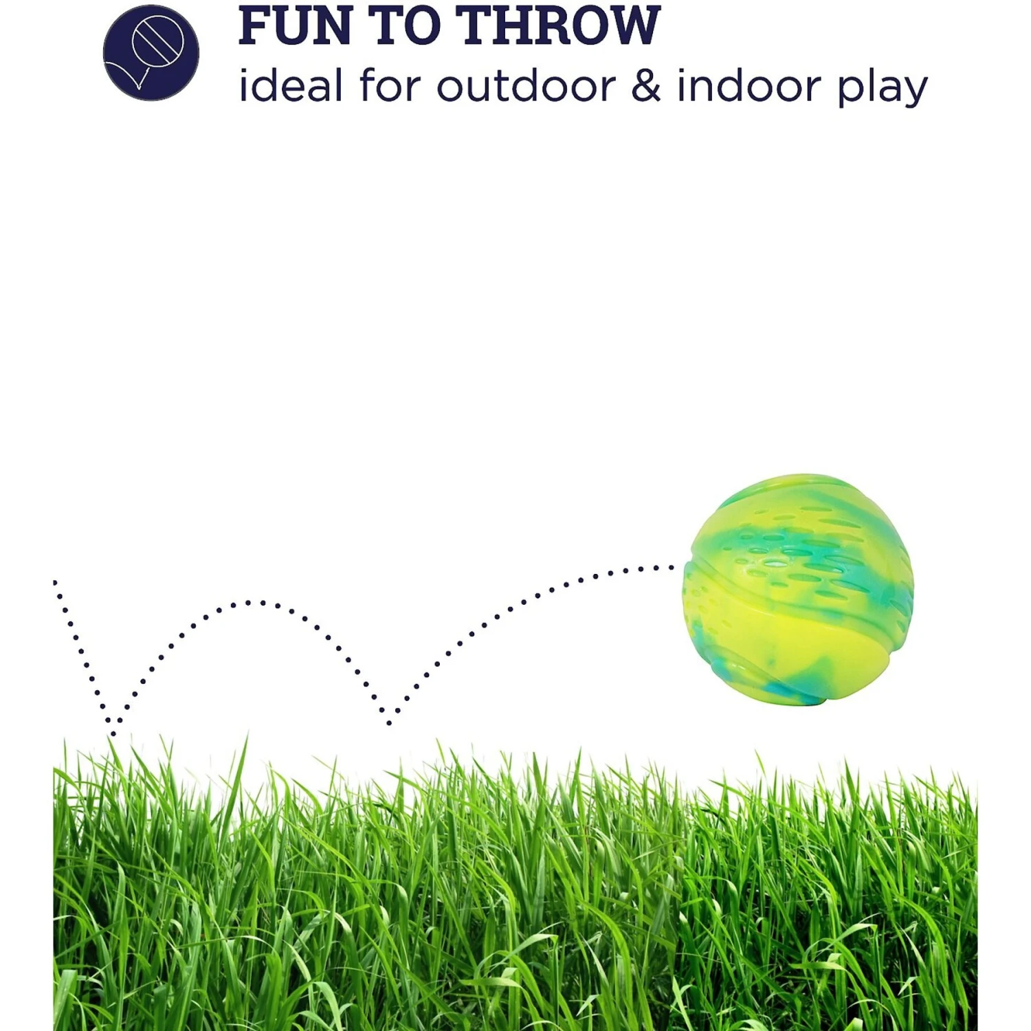 Petstages Grunt N Punt Squeaky Tennis Ball Dog Toy - Image 3