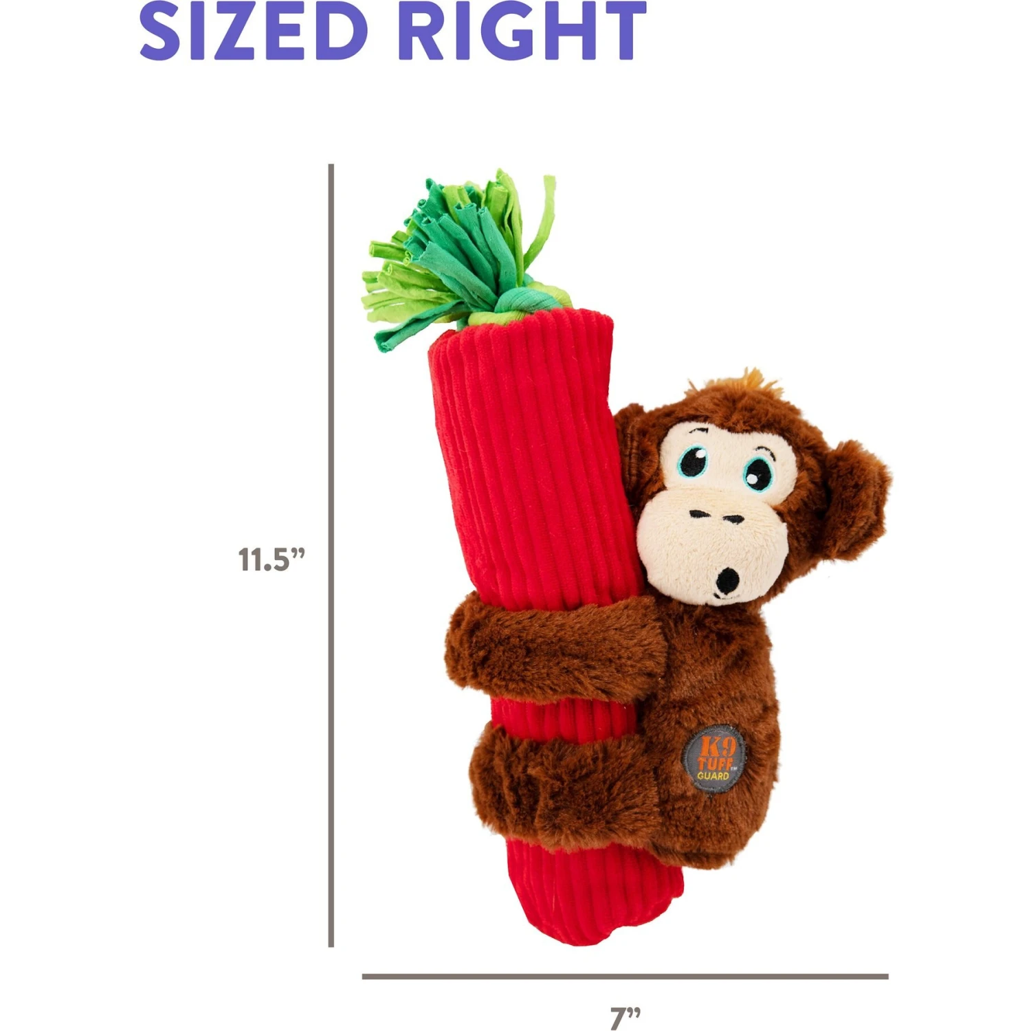 Charming Pet Cuddly Climbers Monkey Plush Dog Toy, Brown, Small - Image 6