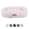 Majestic Pet Anderson Check Personalized Bagel Cat & Dog Bed