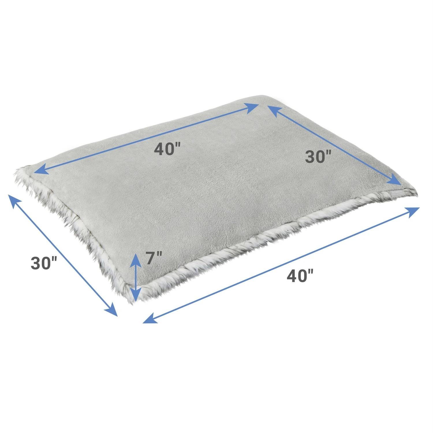 Frisco Buffalo Check Pillow Dog & Cat Bed, Black & White - Image 2