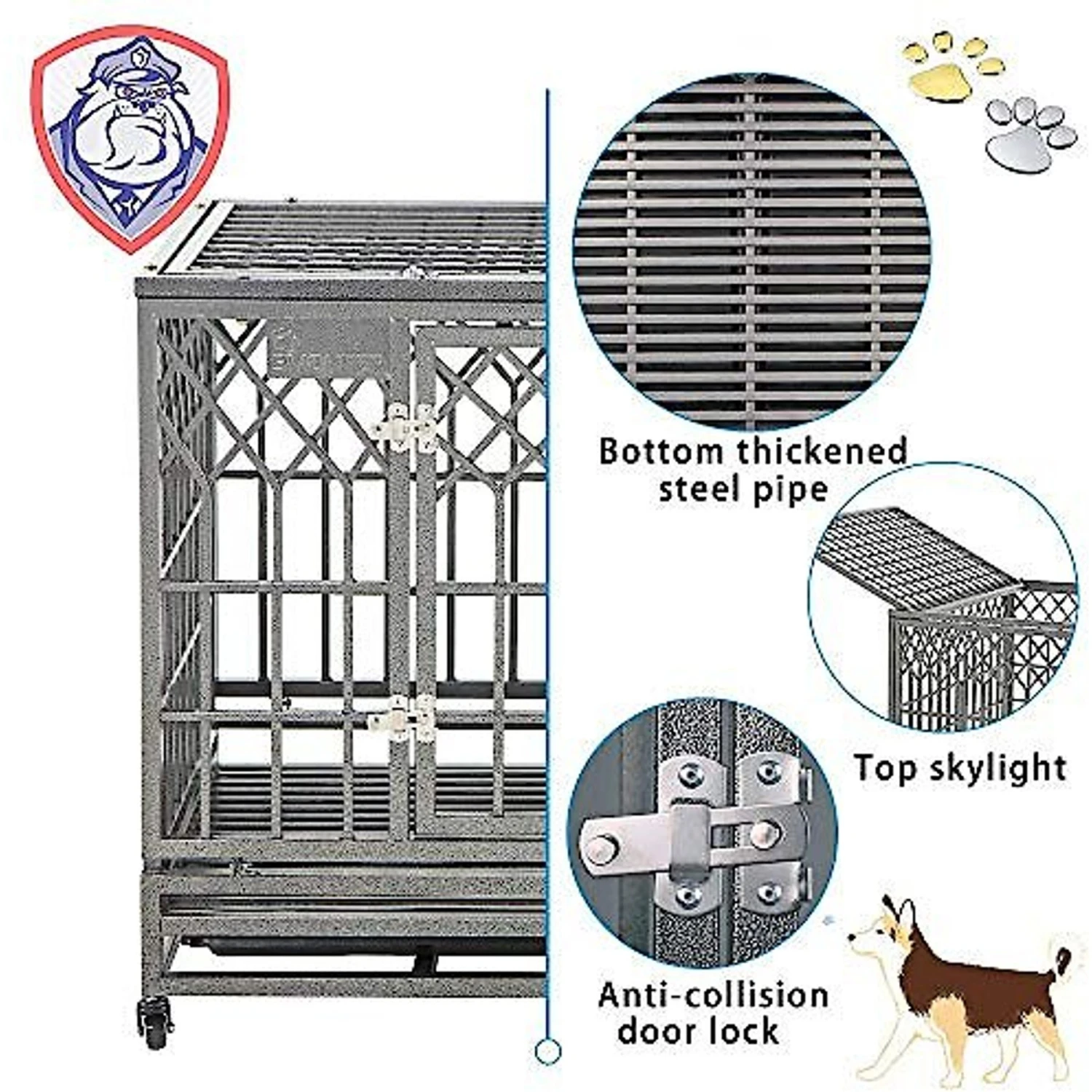 SMONTER Heavy Duty Dog Crate - Image 5