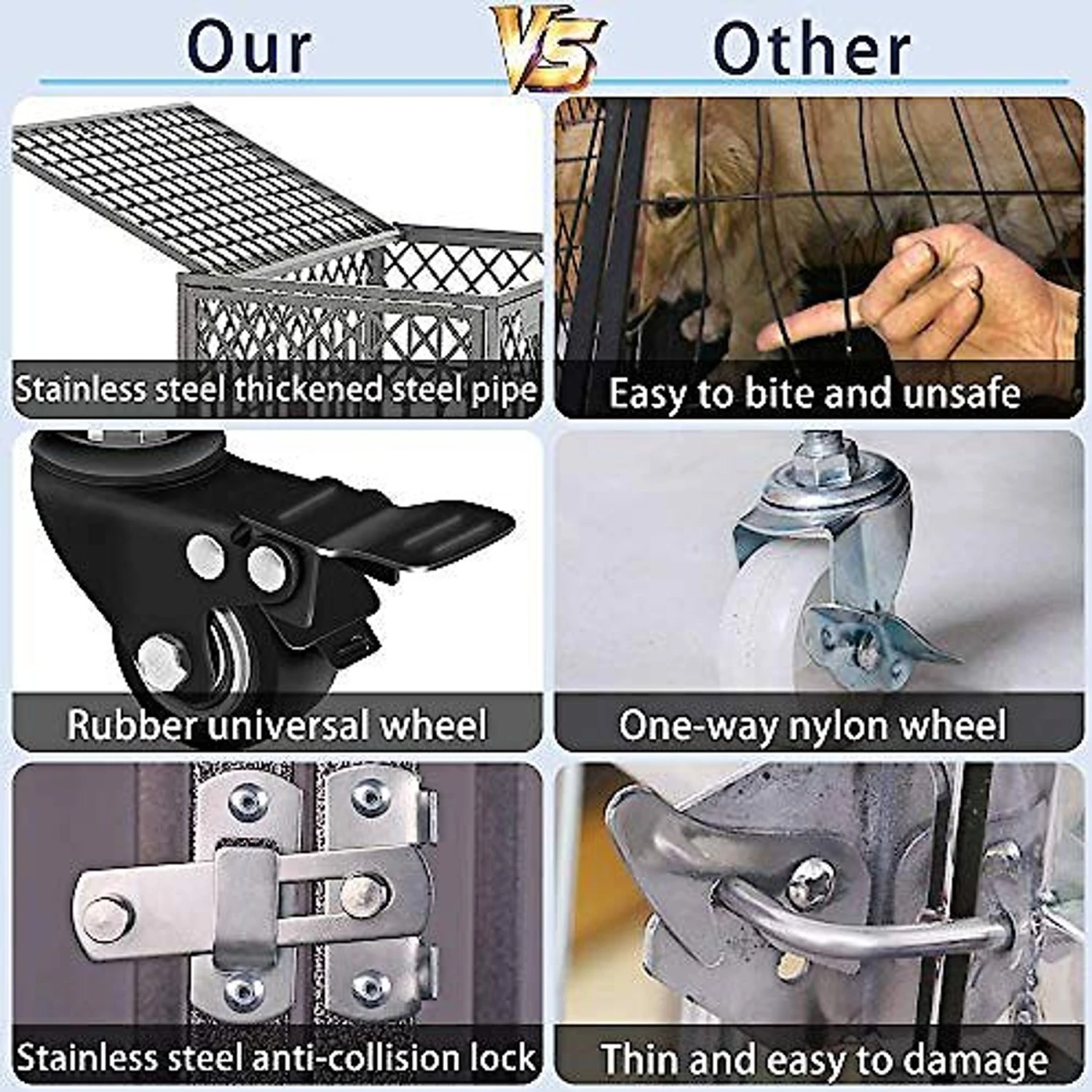 SMONTER Heavy Duty Dog Crate - Image 6