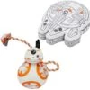 STAR WARS BB-8 Ballistic Nylon Plush Squeaky Dog Toy & STAR WARS MILLENNIUM FALCON Ballistic Nylon Plush Squeaky Dog Toy