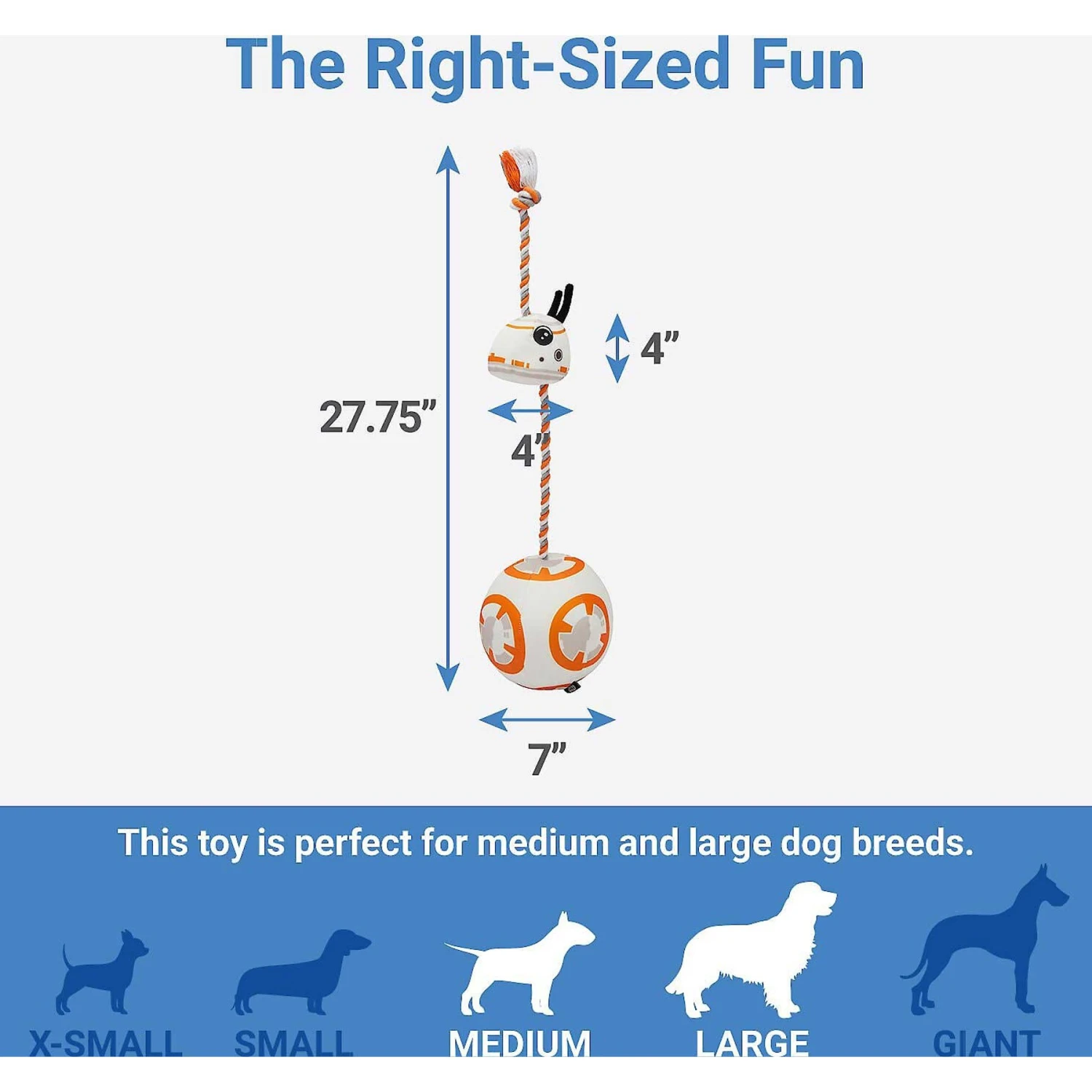 STAR WARS BB-8 Ballistic Nylon Plush Squeaky Dog Toy & STAR WARS MILLENNIUM FALCON Ballistic Nylon Plush Squeaky Dog Toy - Image 3