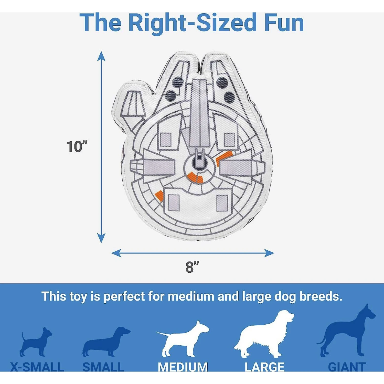 STAR WARS BB-8 Ballistic Nylon Plush Squeaky Dog Toy & STAR WARS MILLENNIUM FALCON Ballistic Nylon Plush Squeaky Dog Toy - Image 6