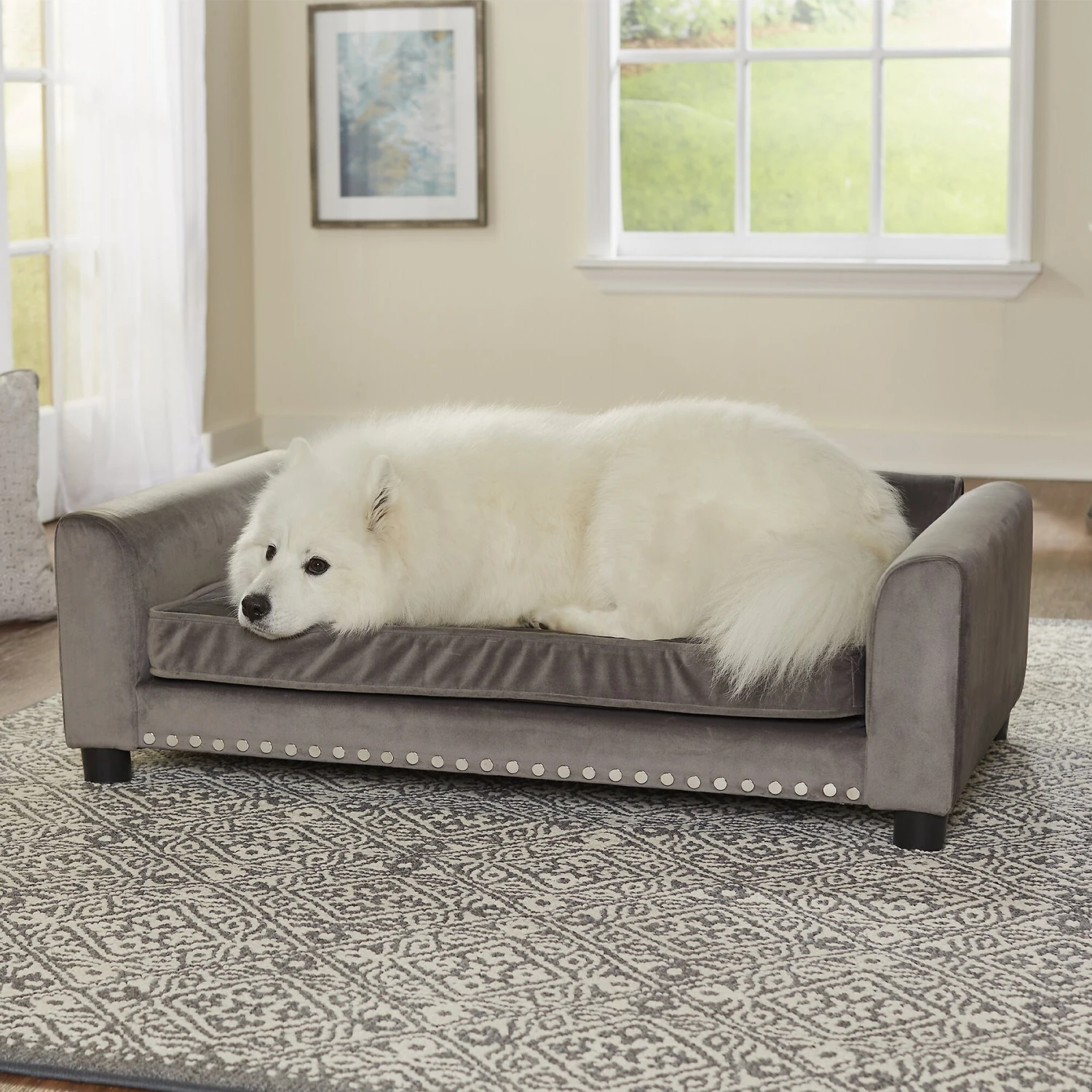 Enchanted Home Pet Luna Sofa Cat & Dog Bed With Removable Cover