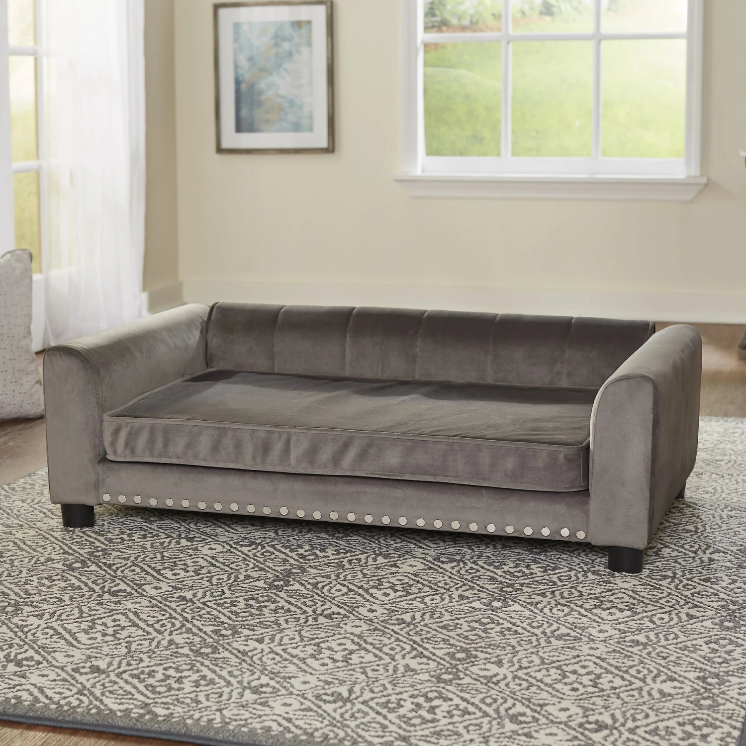 Enchanted Home Pet Luna Sofa Cat & Dog Bed With Removable Cover - Image 2