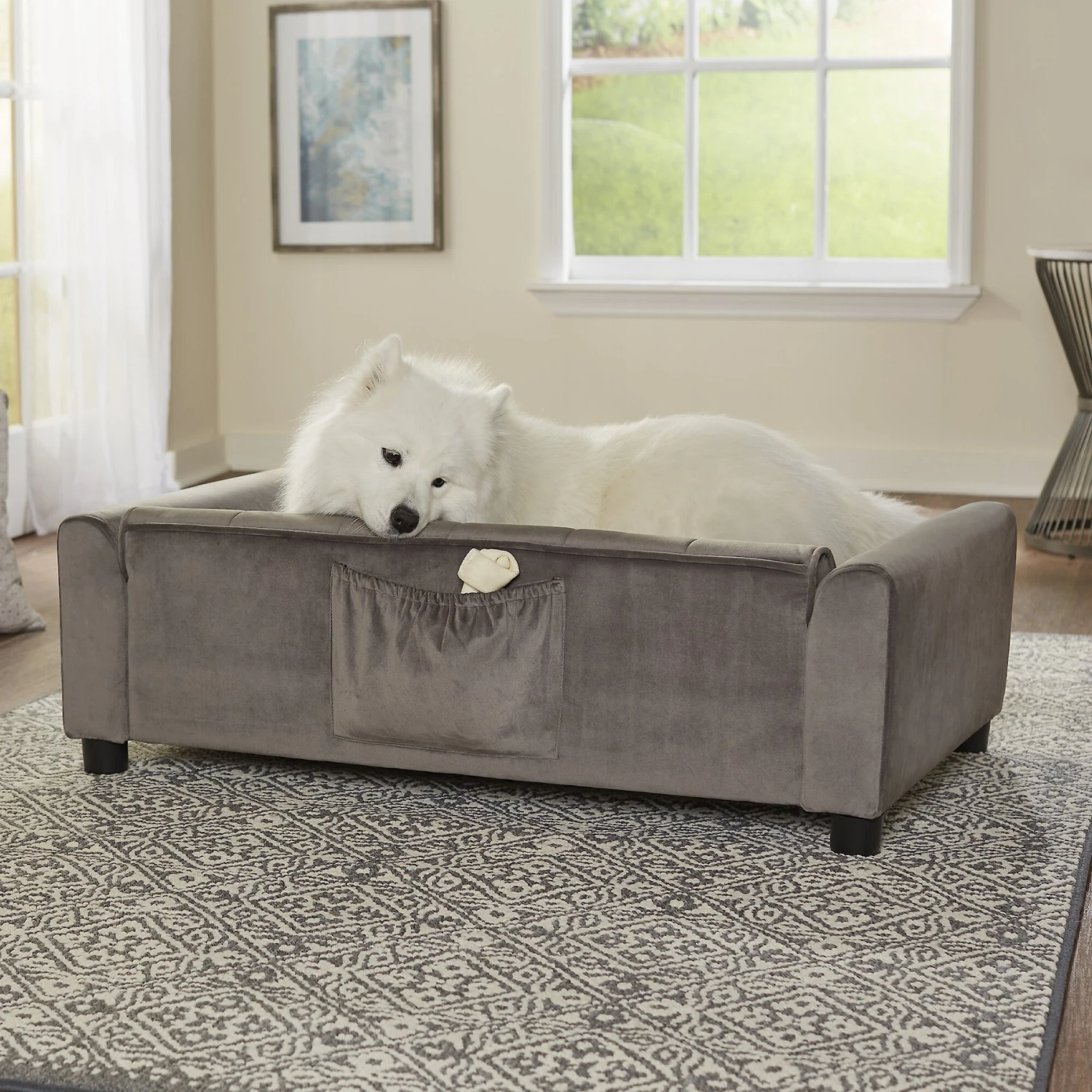 Enchanted Home Pet Luna Sofa Cat & Dog Bed With Removable Cover - Image 3