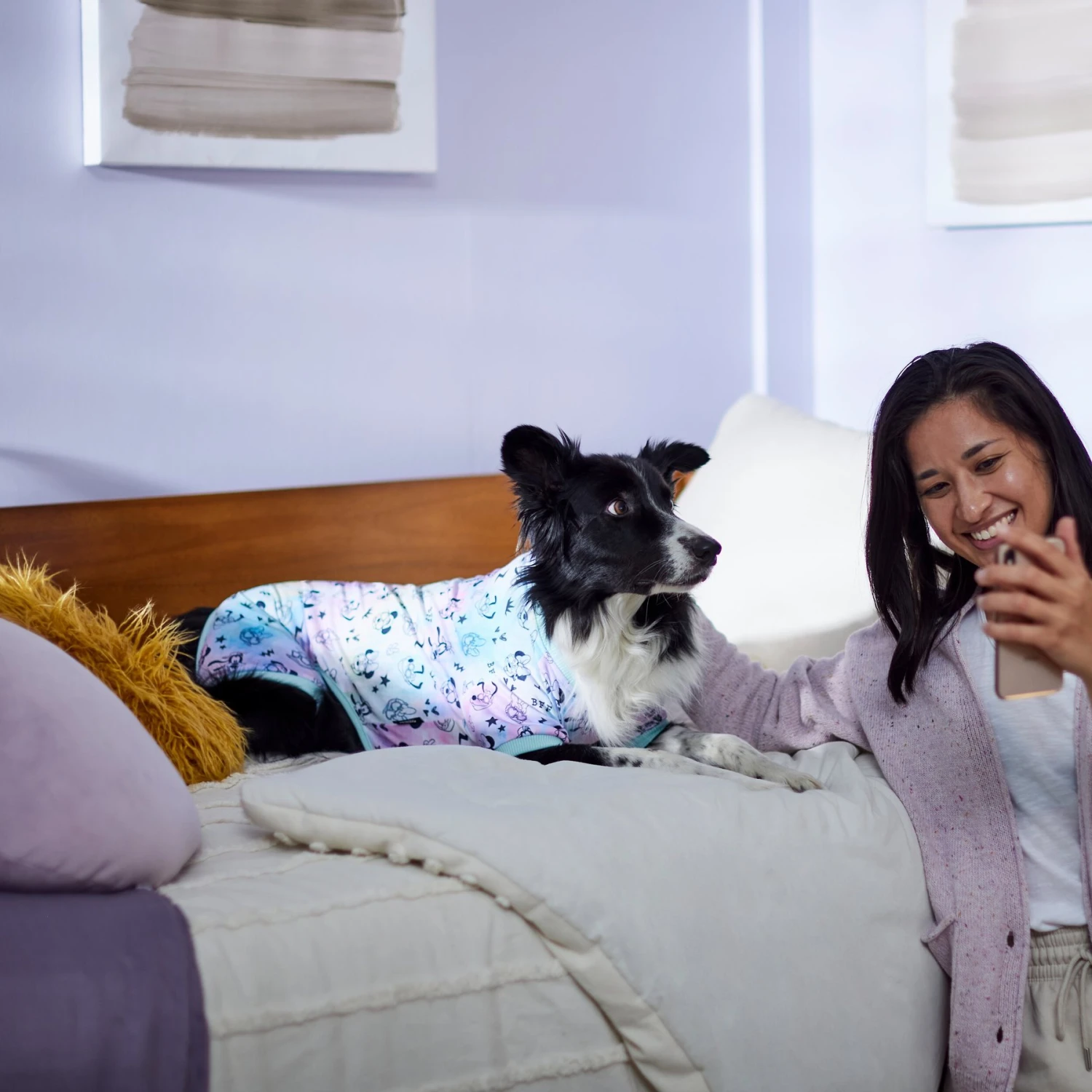 Disney Mickey & Friends Tie Dye Dog & Cat Jersey PJs - Image 5