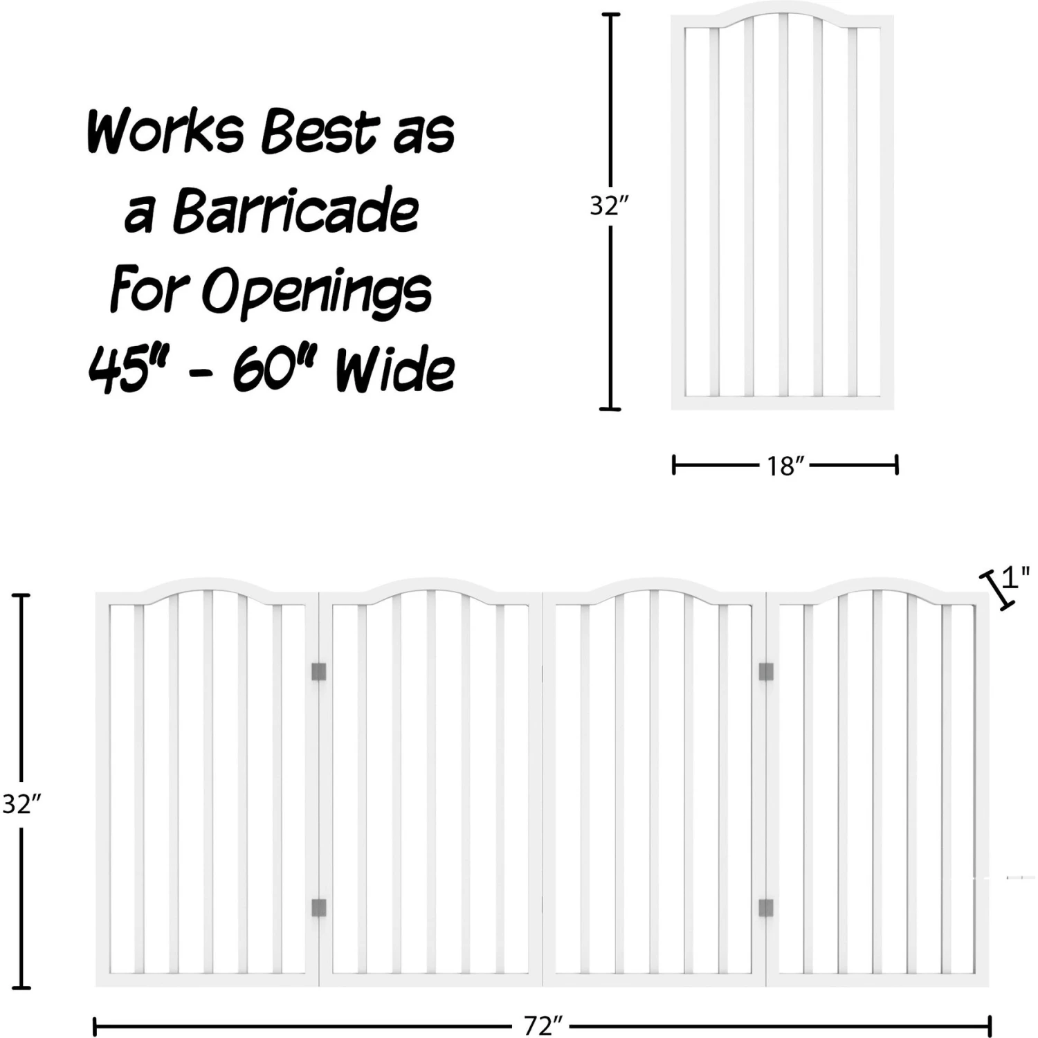 Pet Adobe 4-Panel Freestanding Dog & Cat Gate - Image 2