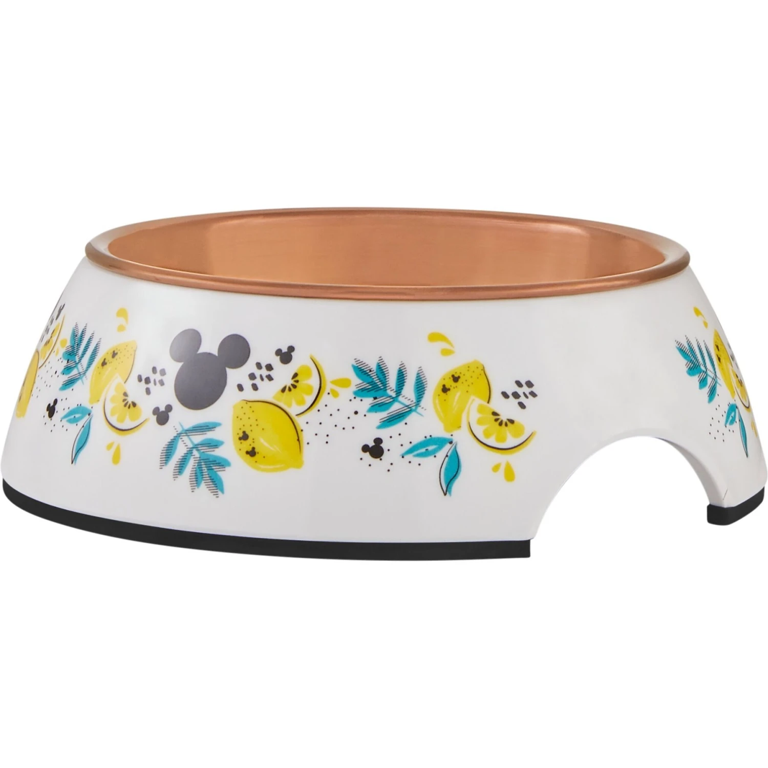 Disney Mickey Mouse Lemon Melamine Stainless Steel Dog & Cat Bowl