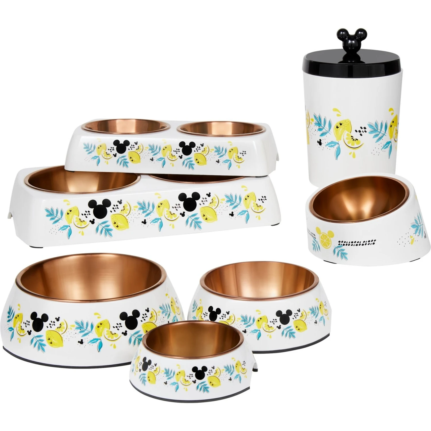 Disney Mickey Mouse Lemon Melamine Stainless Steel Dog & Cat Bowl - Image 9