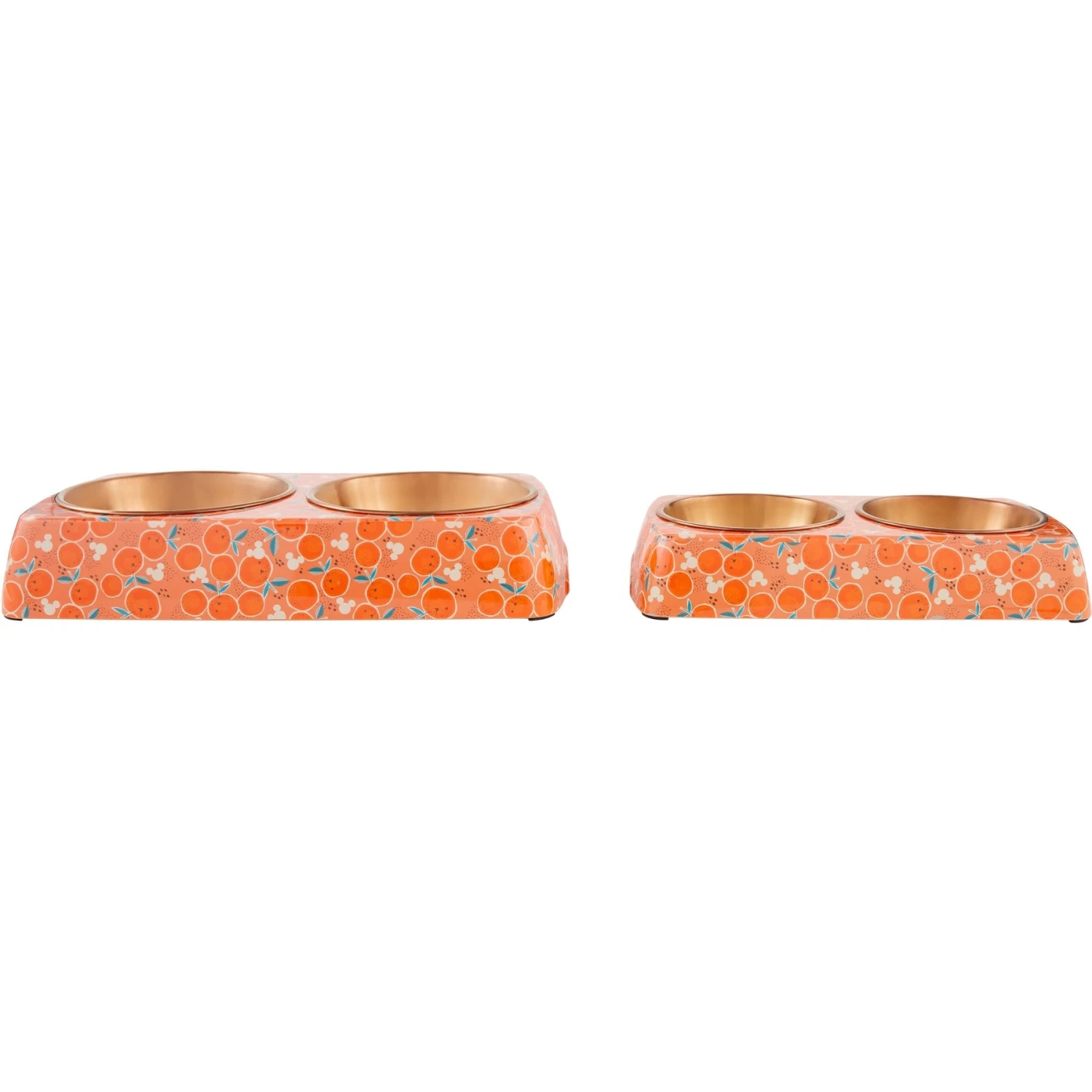 Disney Mickey Mouse Orange Bamboo Melamine Stainless Steel Double Dog & Cat Bowl - Image 6