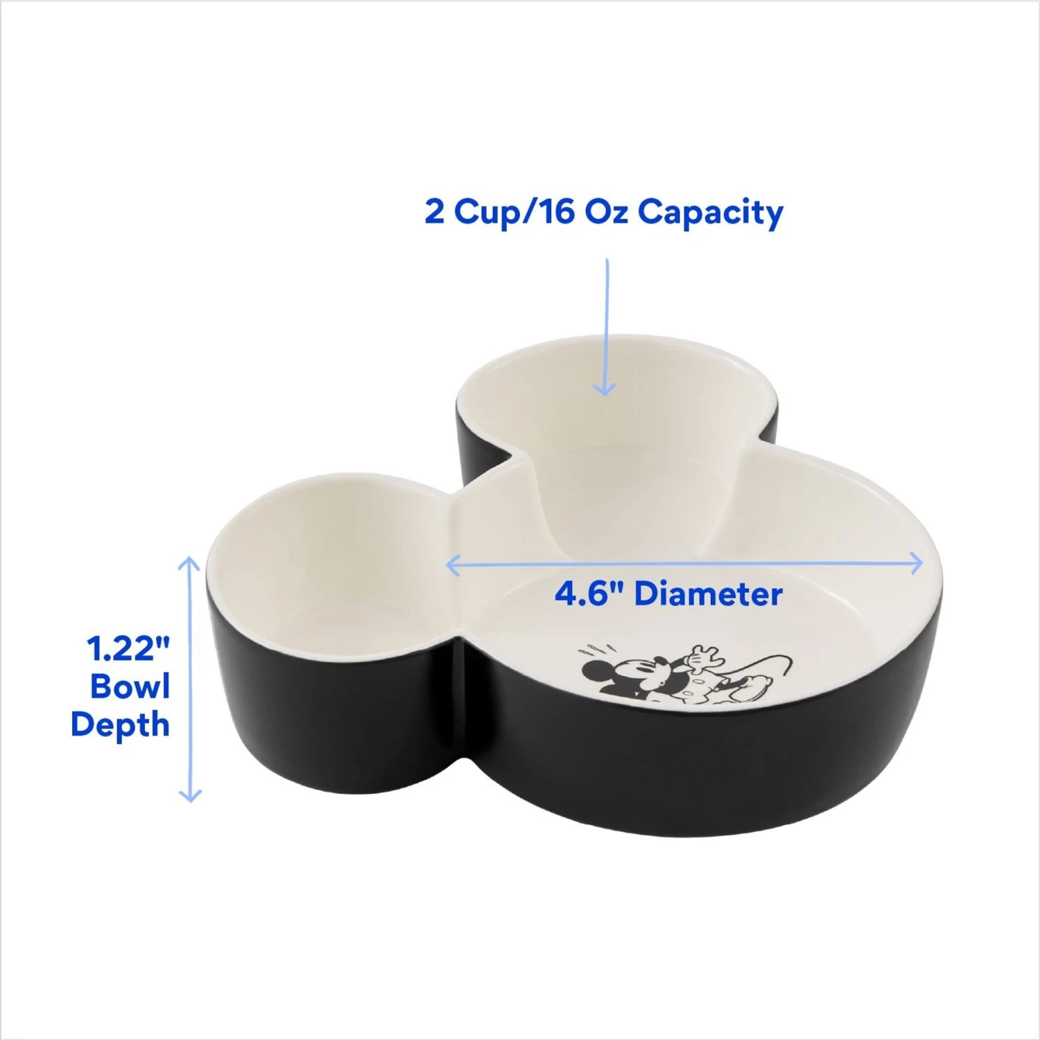 Disney Mickey Mouse Ceramic Dog & Cat Bowl - Image 2