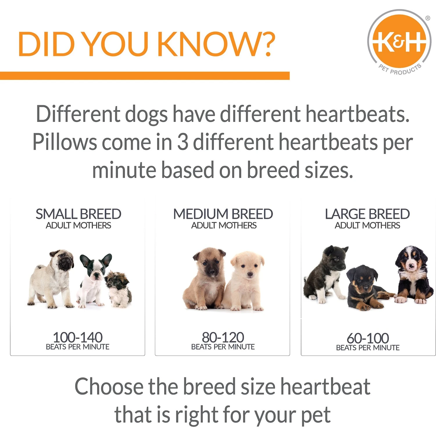 K&H Pet Products Mother's Heartbeat Puppy Heart Pillow - Image 4