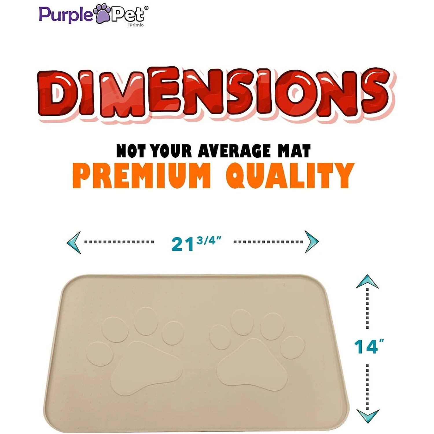 IPrimio Paw Print Dog & Cat Feeding Mat, X-Large - Image 6