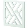 Etna White Lattice Wooden Dog Gate