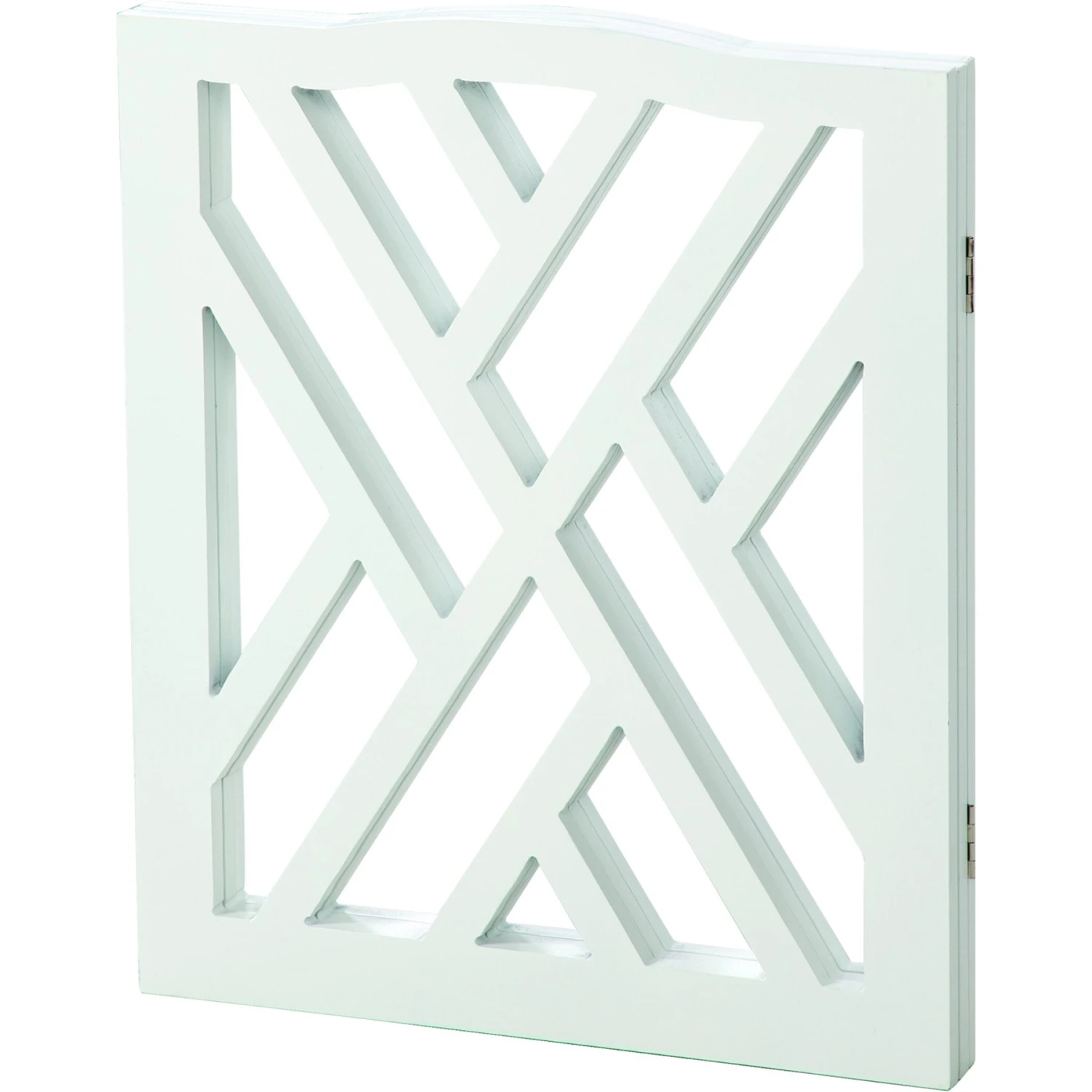 Etna White Lattice Wooden Dog Gate
