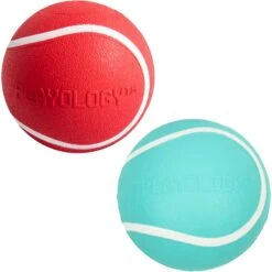 Playology Scented Squeaky Chew Ball Dog Toy & Playology Scented Squeaky Chew Ball Dog Toy