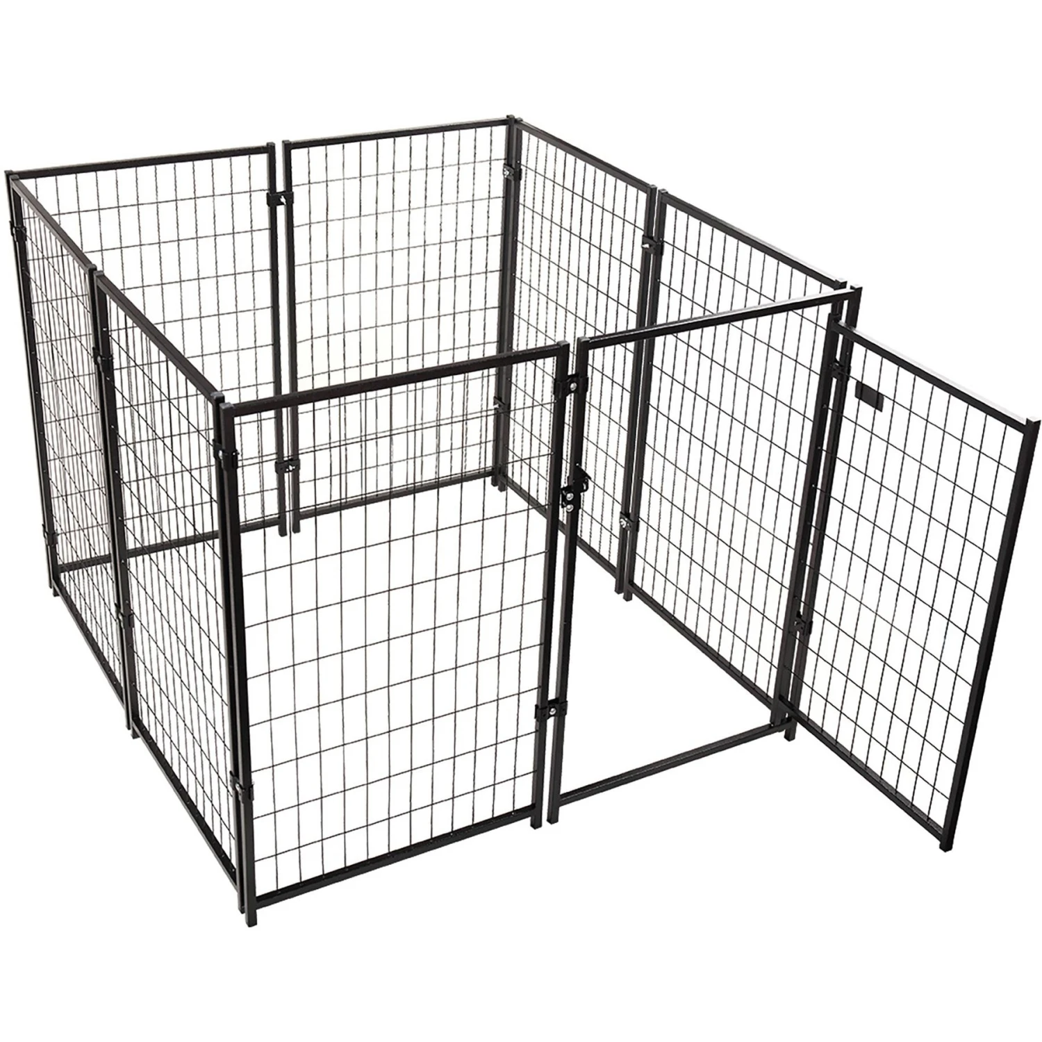 Coziwow By Jaxpety 47-in Metal Outdoor Dog Kennel Playpen, Black, 4.9 X 4.9 X 3.9 -ft - Image 4