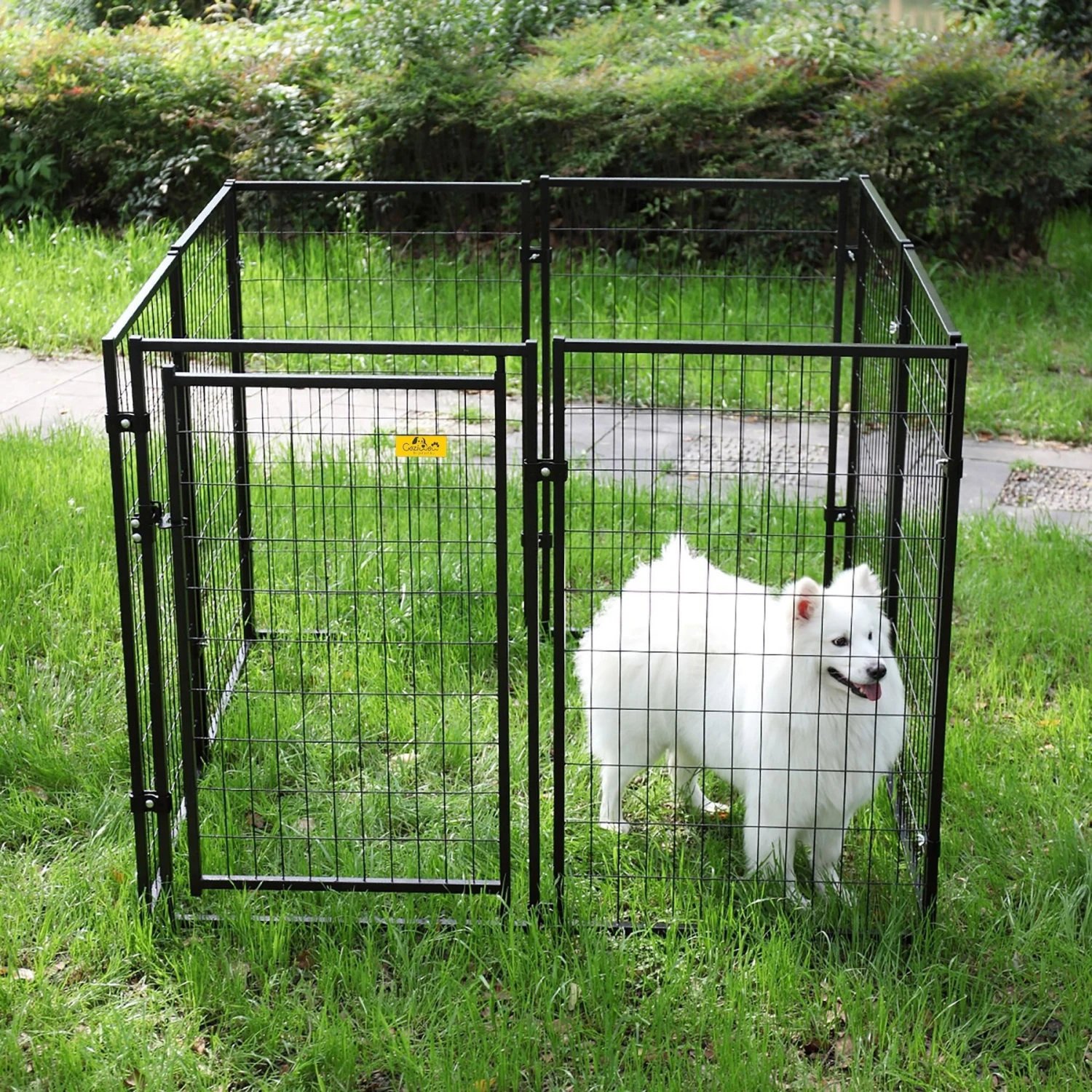 Coziwow By Jaxpety 47-in Metal Outdoor Dog Kennel Playpen, Black, 4.9 X 4.9 X 3.9 -ft - Image 9