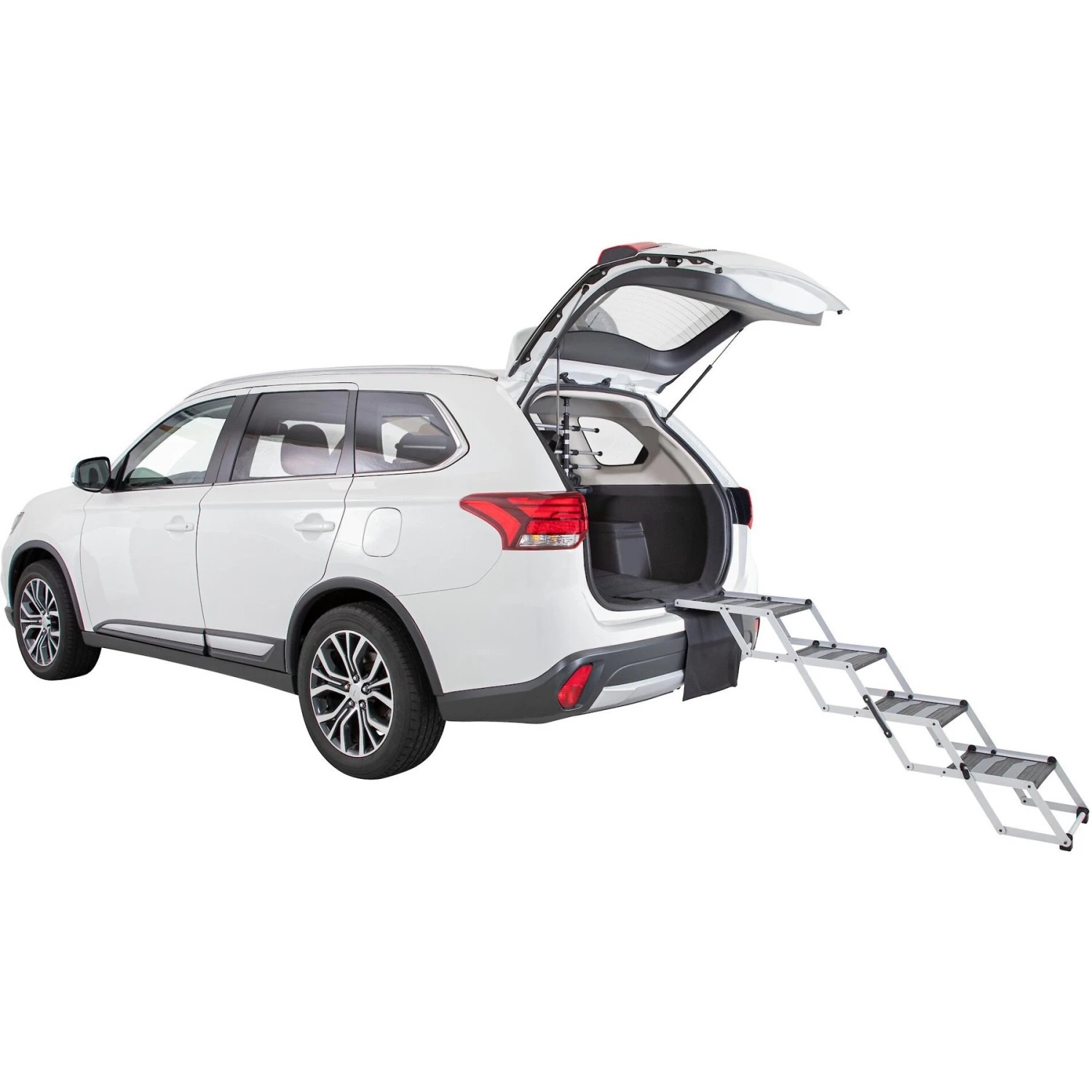 TRIXIE Heavy Duty 4-Step Foldable Dog Stairs, Silver/Black - Image 3