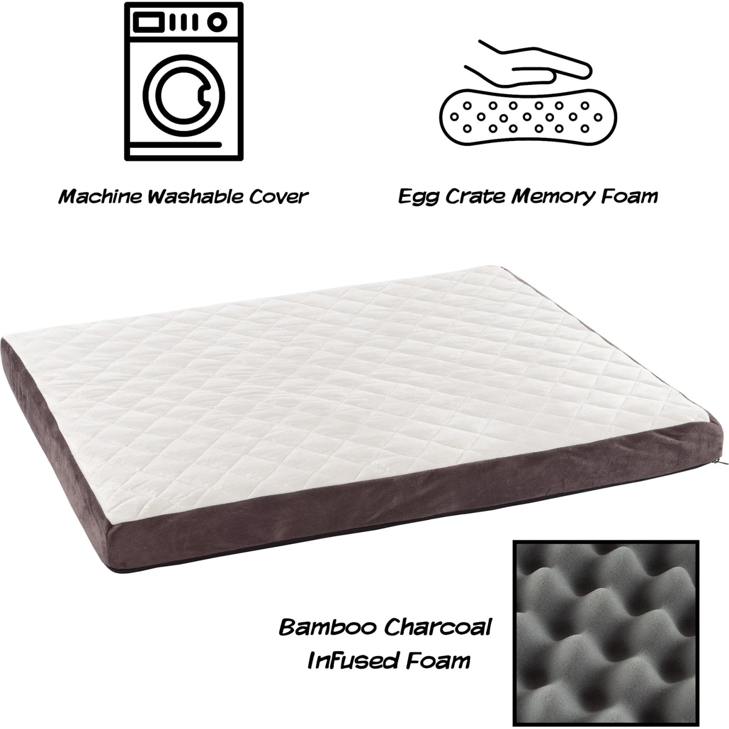 Pet Adobe Bamboo Charcoal-Infused Foam Covered Dog Bed - Image 3