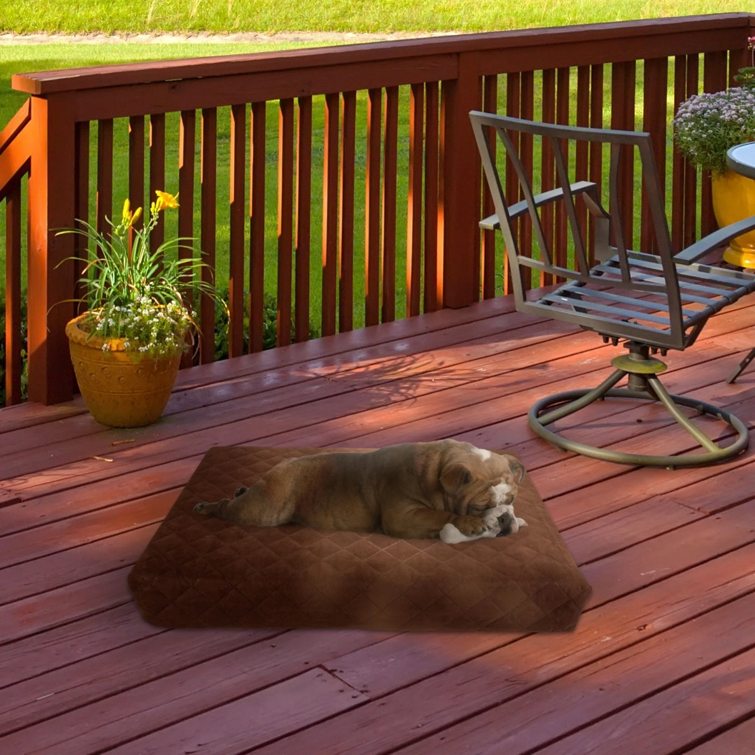 Pet Adobe Memory Foam Waterproof Covered Dog Bed - Image 6