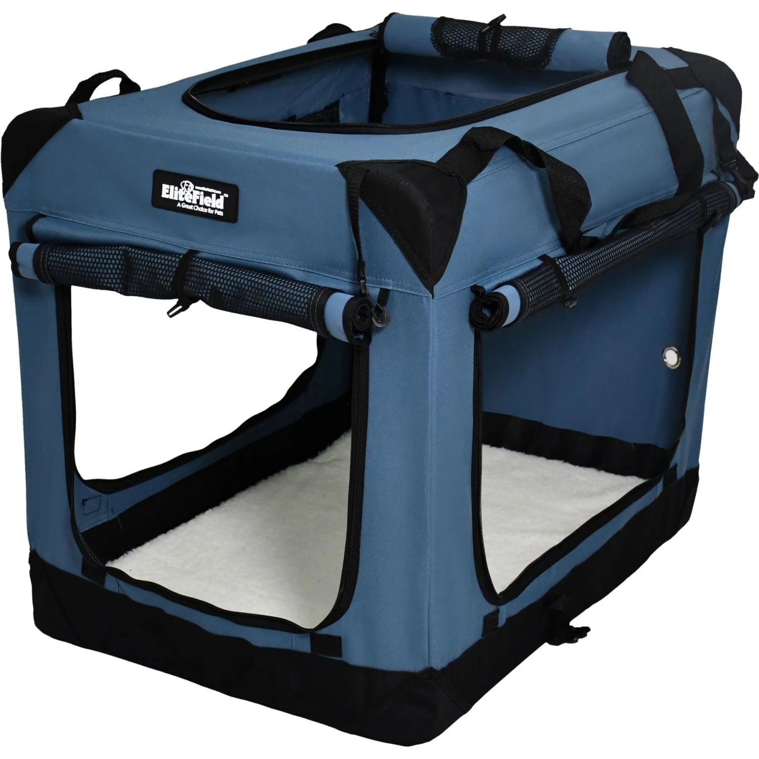 EliteField 4-Door Collapsible Soft-Sided Dog Crate - Image 3