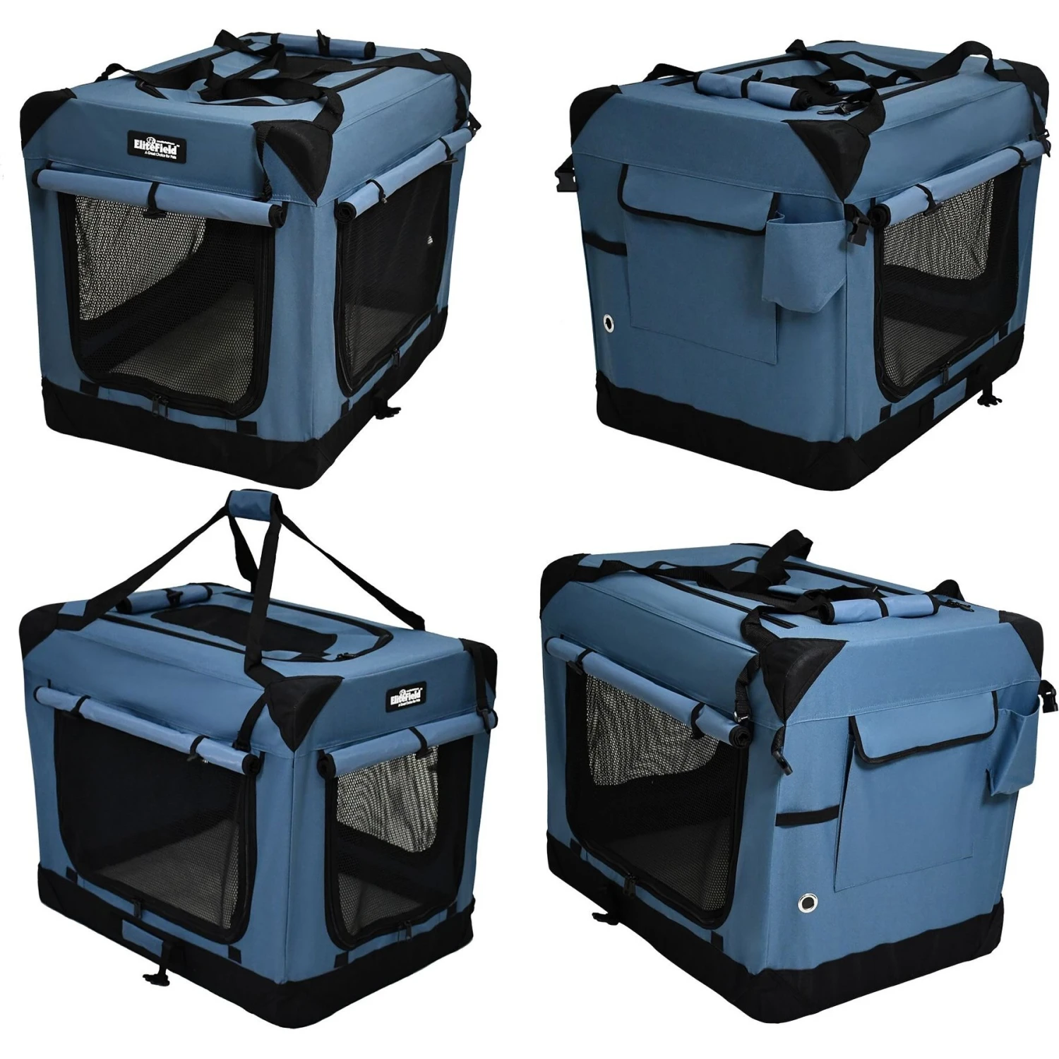 EliteField 4-Door Collapsible Soft-Sided Dog Crate - Image 6