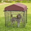 Two By Two The Hangout Expandable Steel Dog Kennel, Small, Black