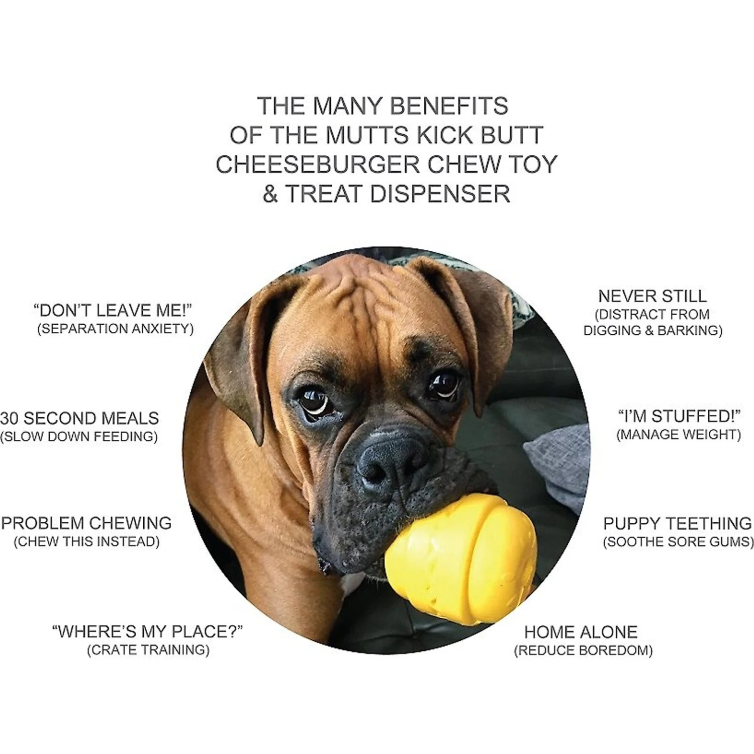 SodaPup Hamburger Rubber Treat Dispenser Dog Toy - Image 3