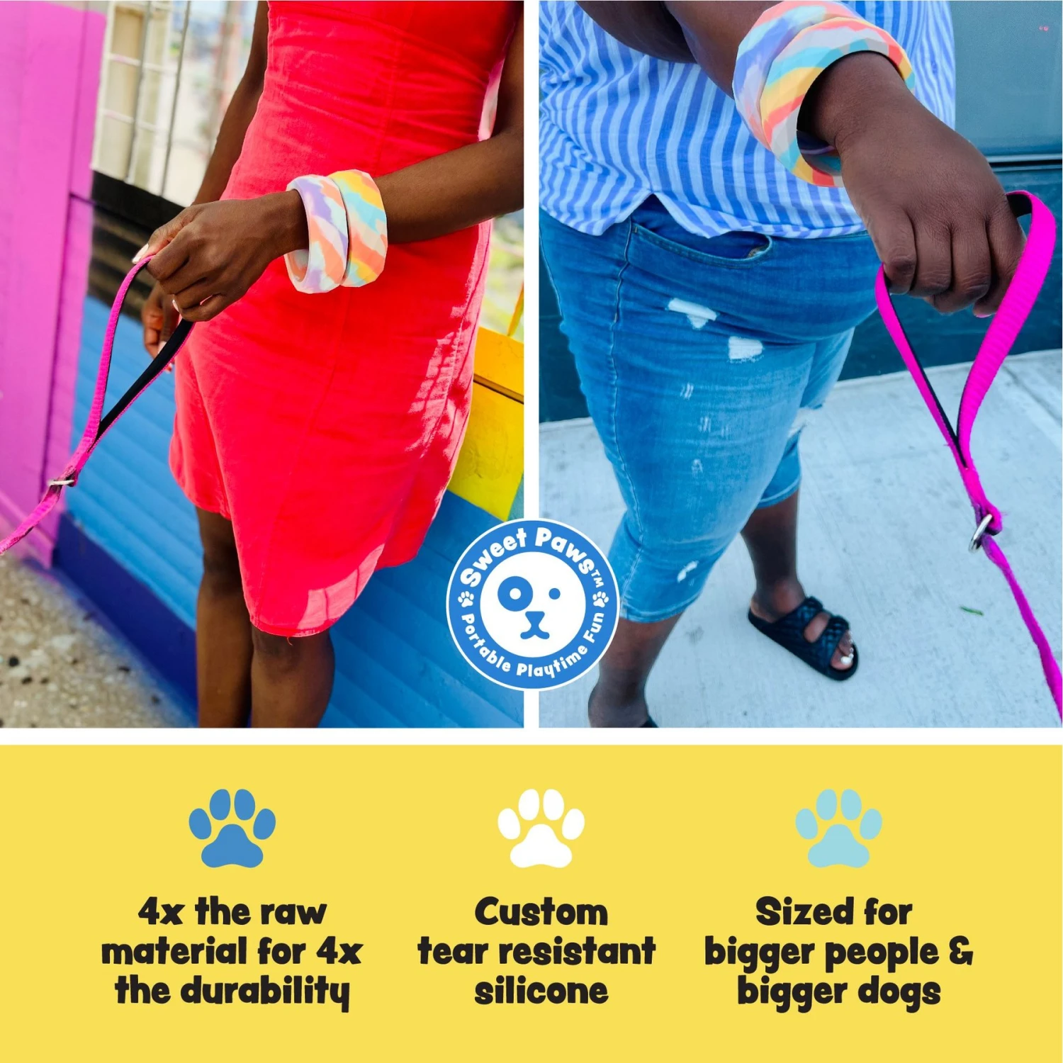 Sweet Paws Chunky Wearable Puppy Teether Stack Dog Toy, 2 Count - Image 5