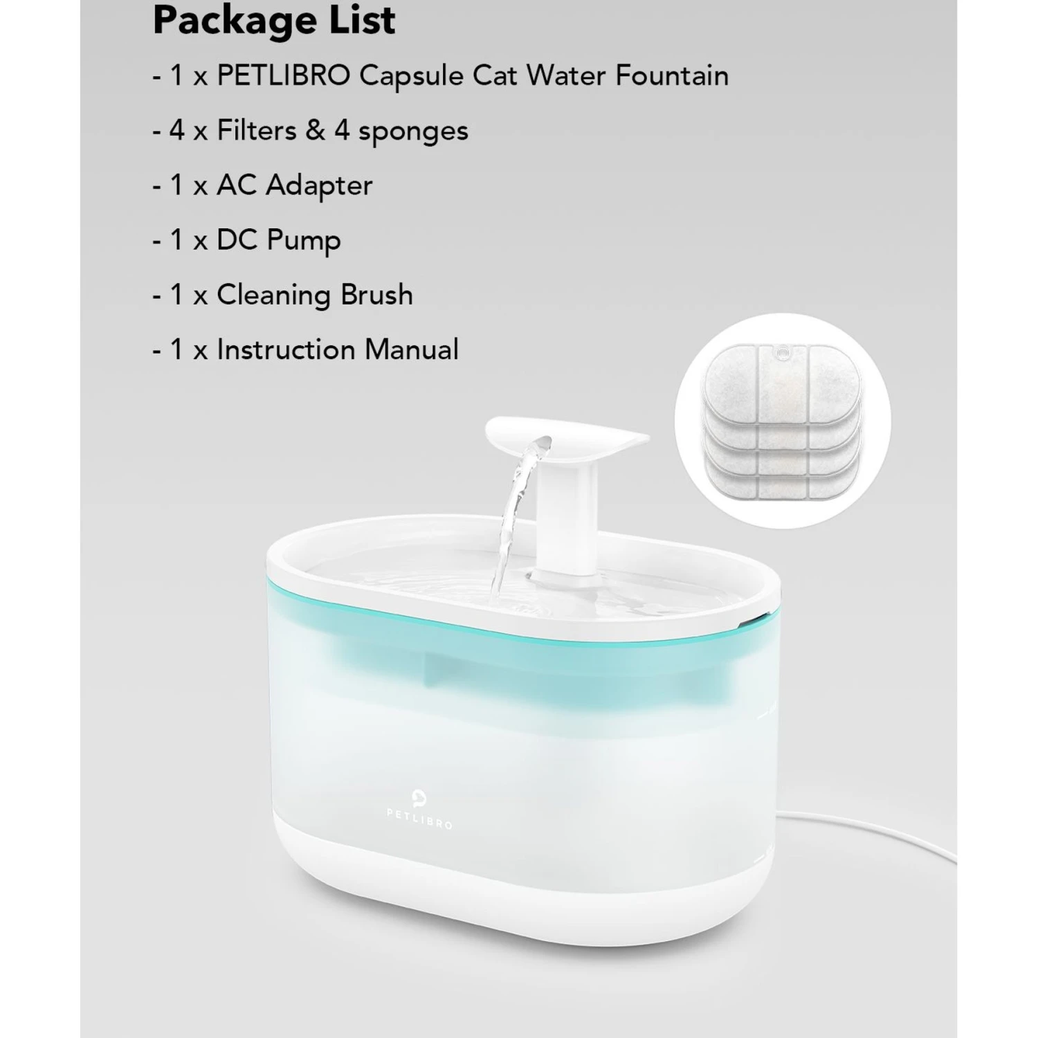 Petlibro Capsule Automatic Dog & Cat Water Fountain, 2-L - Image 8