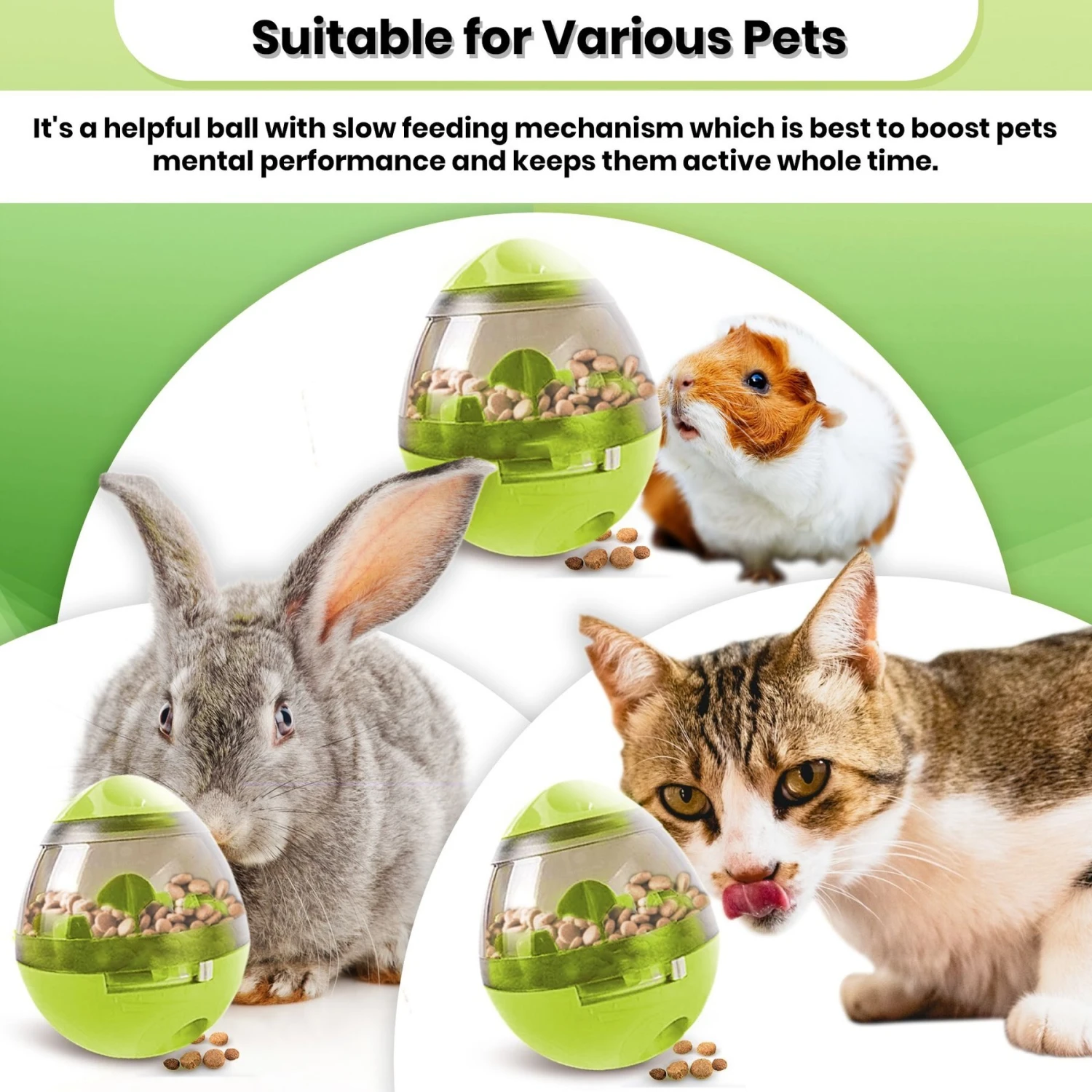 SunGrow Boredom & Separation Anxiety Relief Stimulation Treat Dispensing Cat & Dog Toy - Image 4