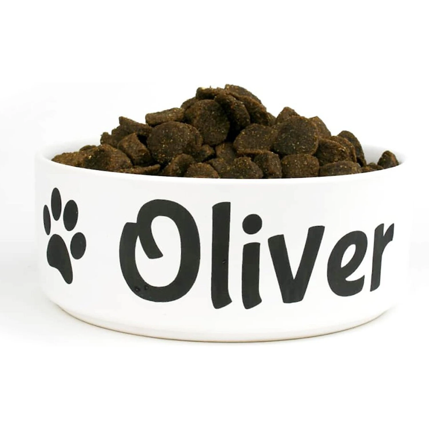 GoTags Personalized Dog Bowl, White