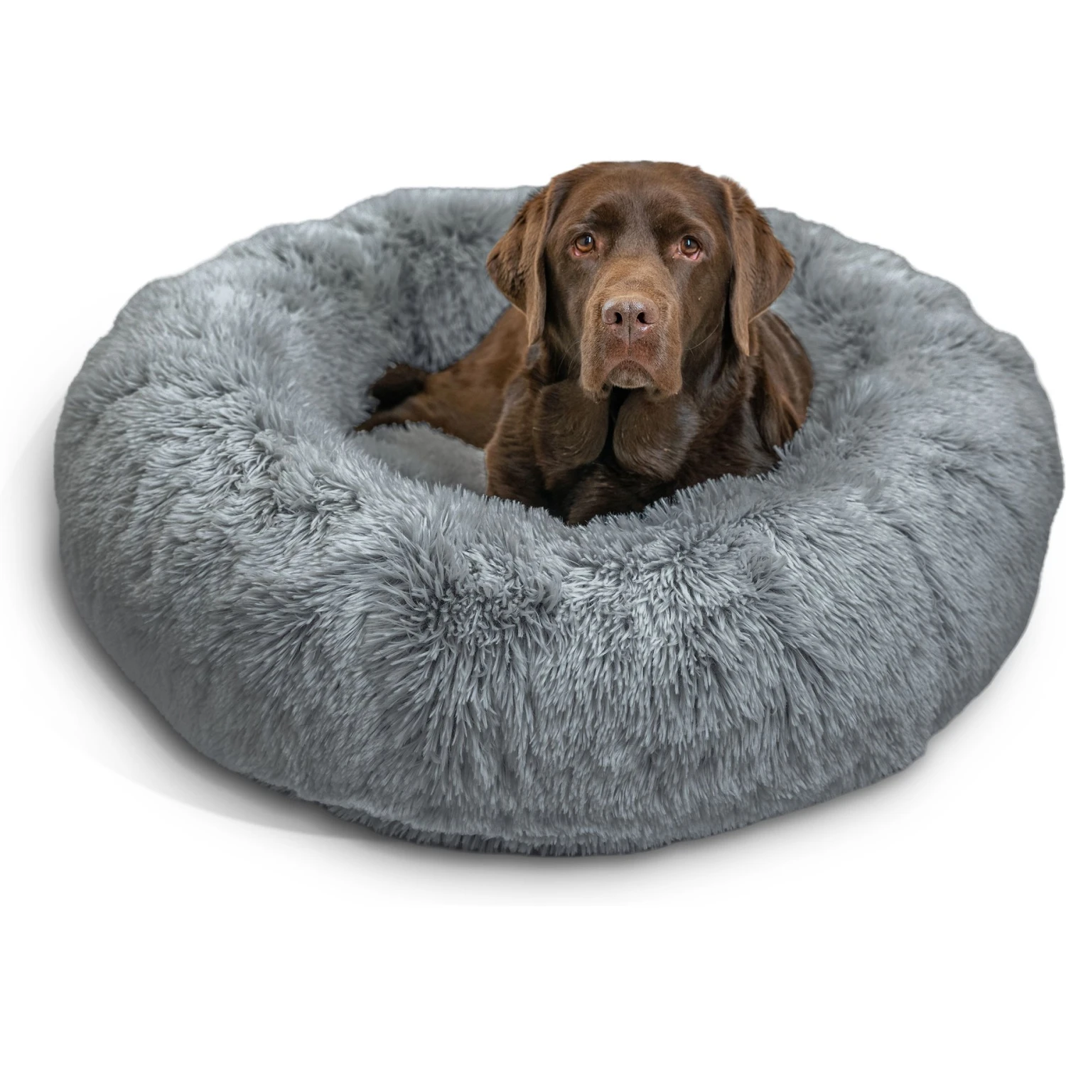 Best Friends By Sheri The Original Calming Shag Fur Donut Cuddler Cat & Dog Bed - Image 2