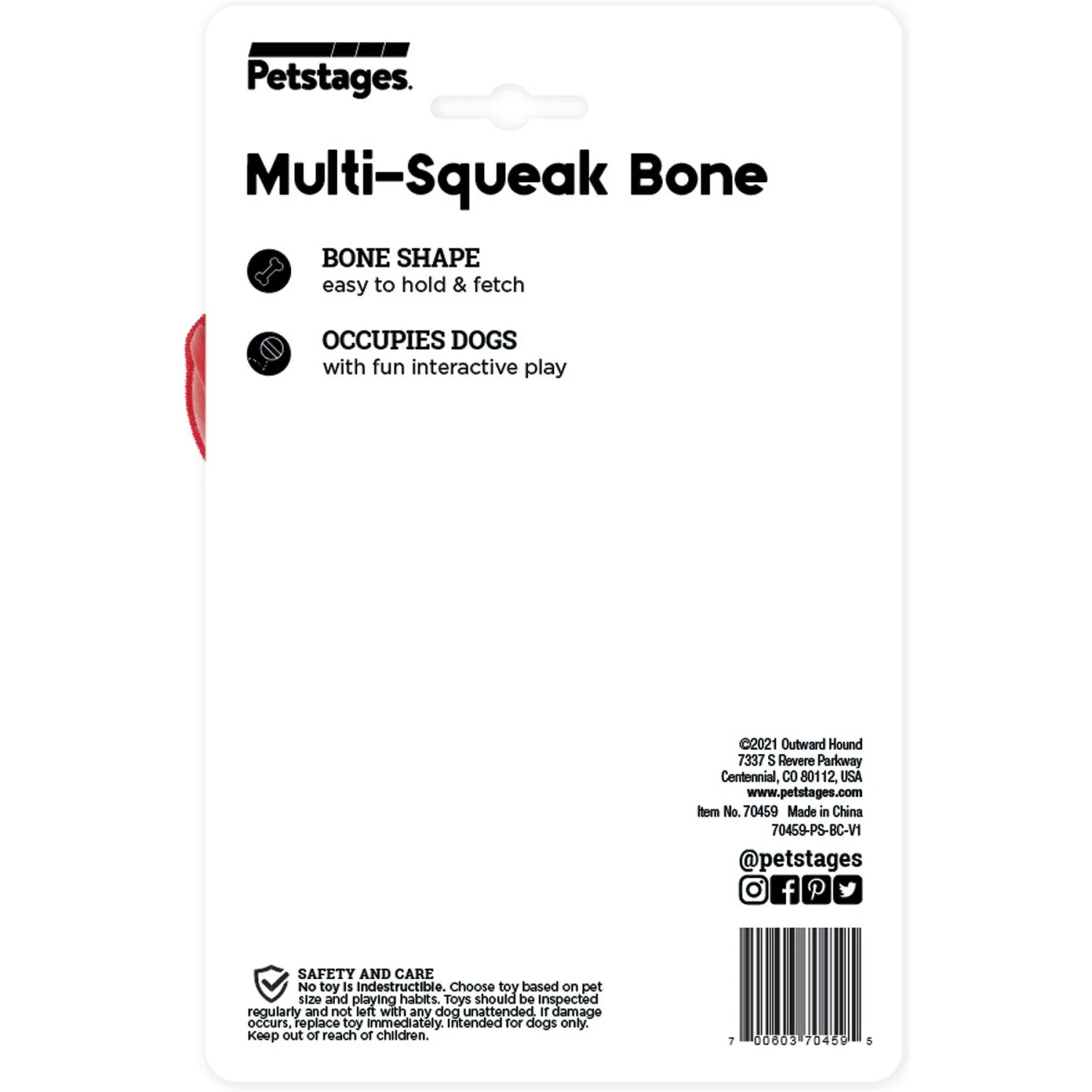 Petstages Multi-Squeak Bone Dog Chew Toy - Image 7