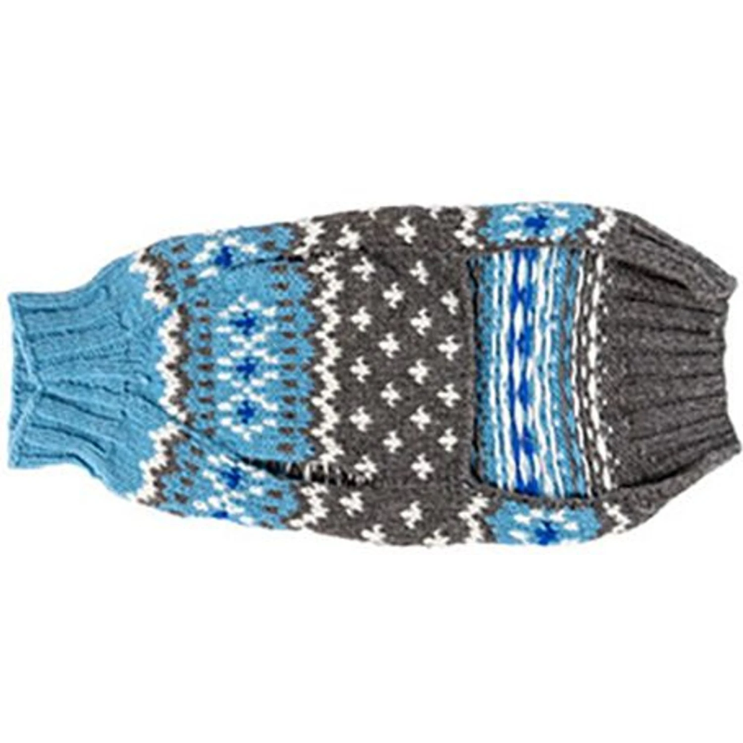 Chilly Dog Fairisle Wool Dog Sweater, Blue - Image 6