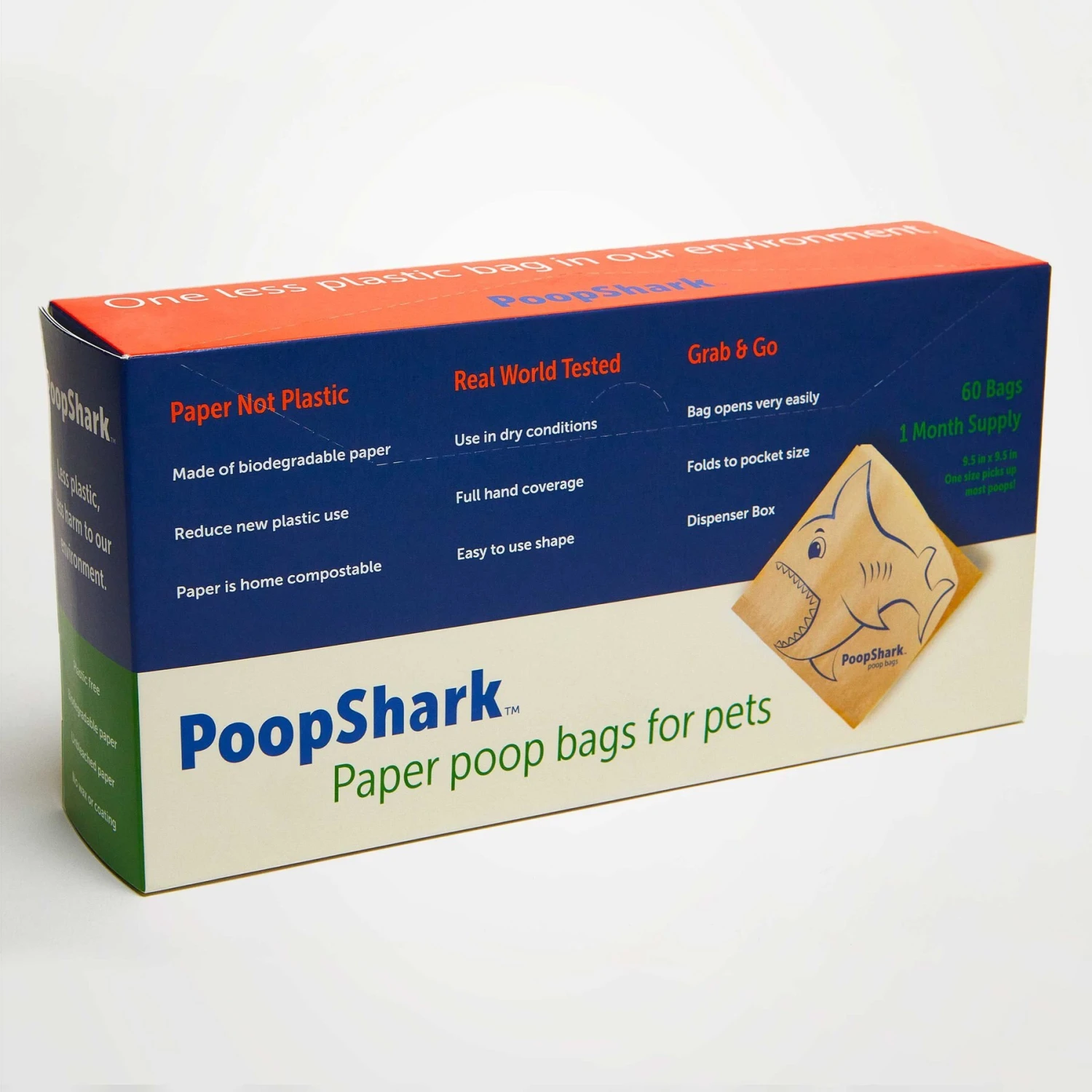 PoopShark Paper Poop Bags For Dogs, Brown Kraft, 60 Count - Image 3