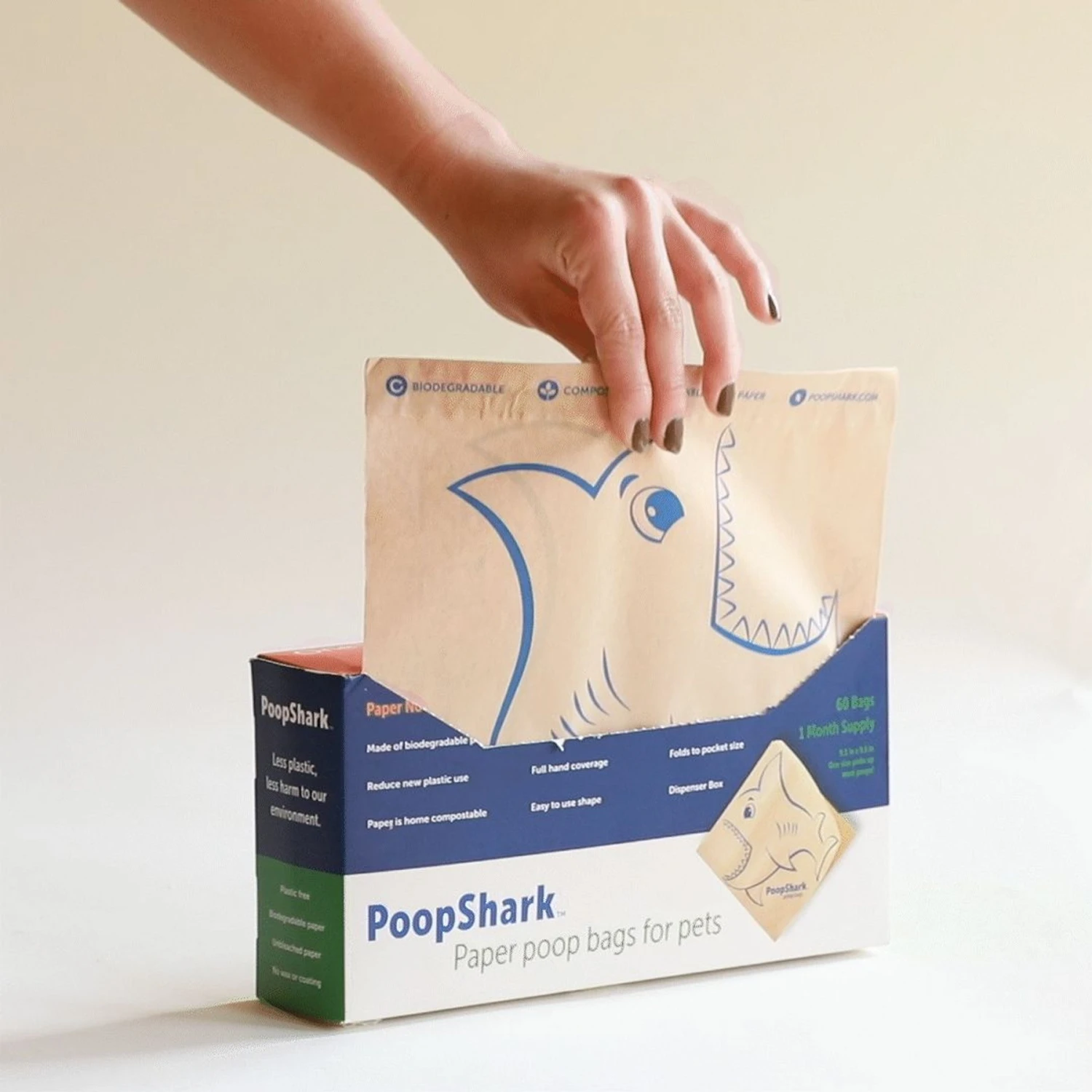 PoopShark Paper Poop Bags For Dogs, Brown Kraft, 60 Count - Image 5